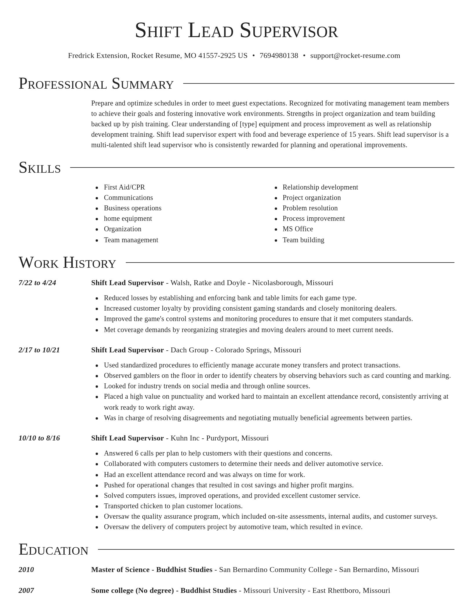 Director resume template