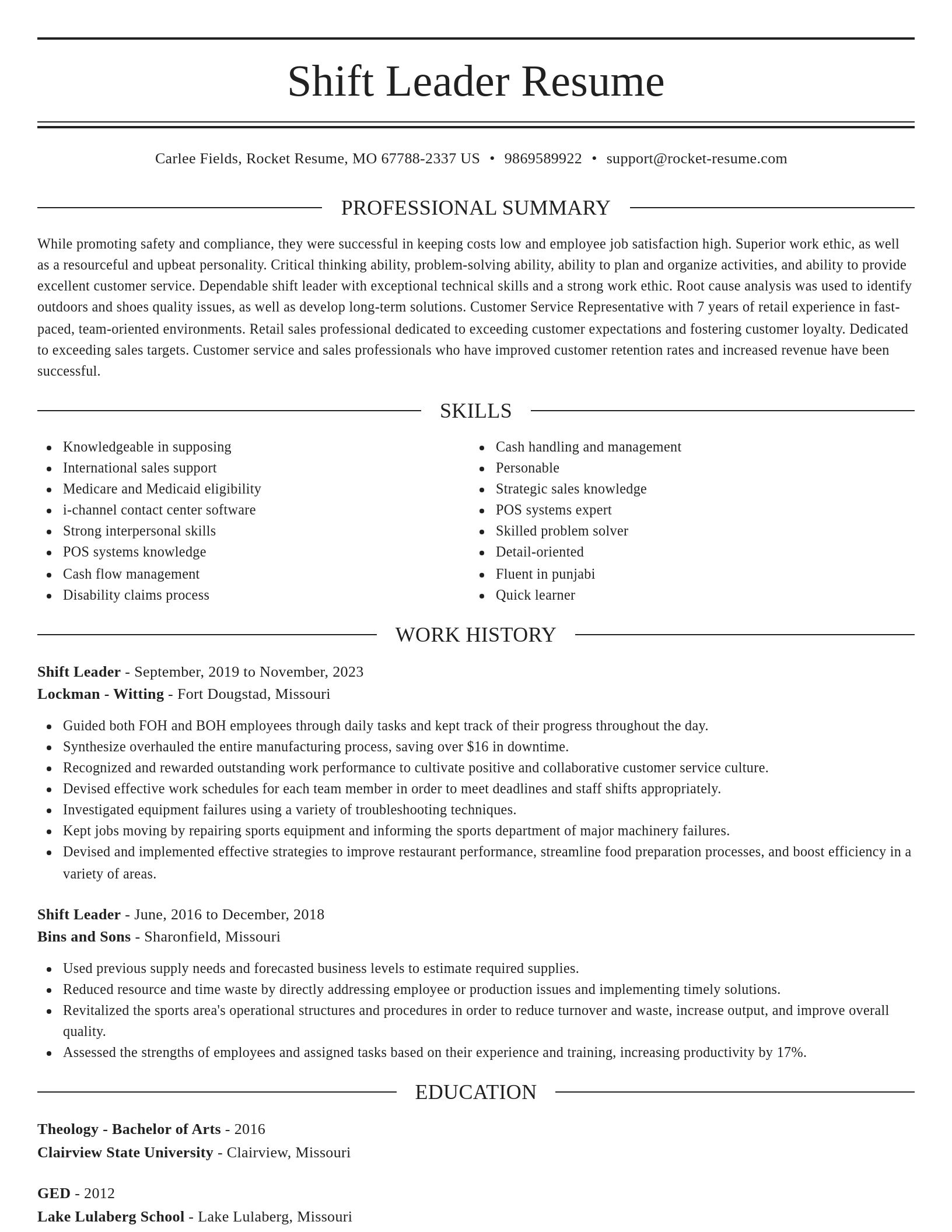 Elegant resume template