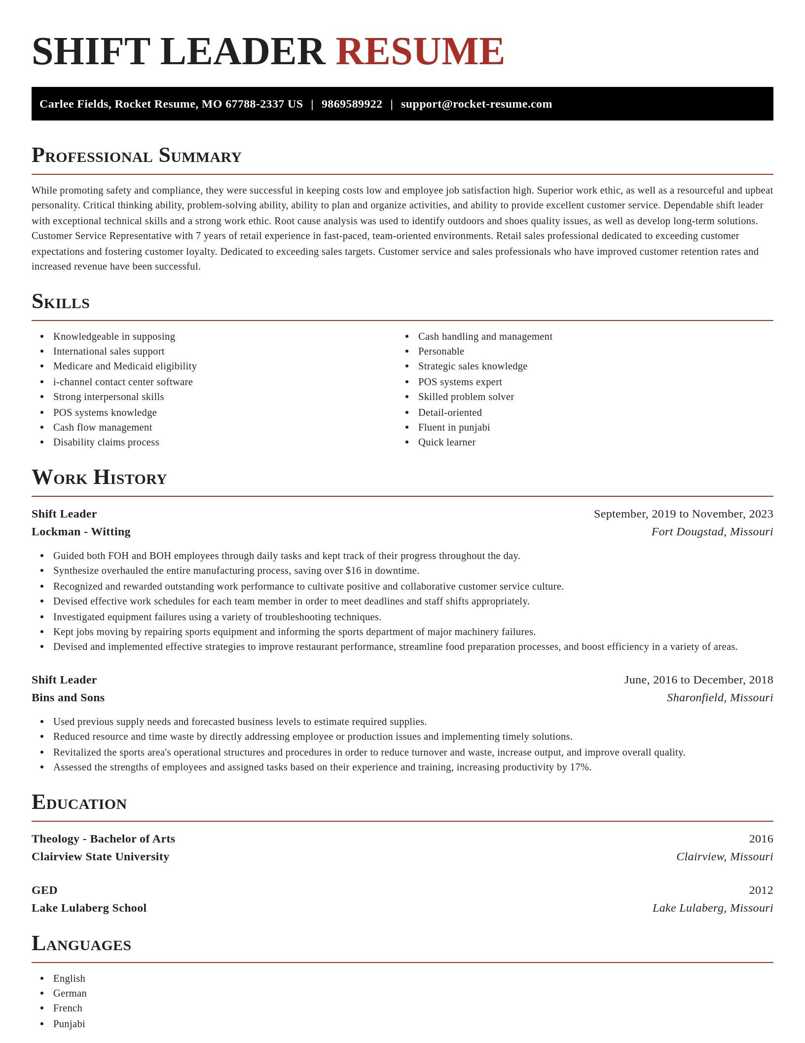 Exquisite resume template