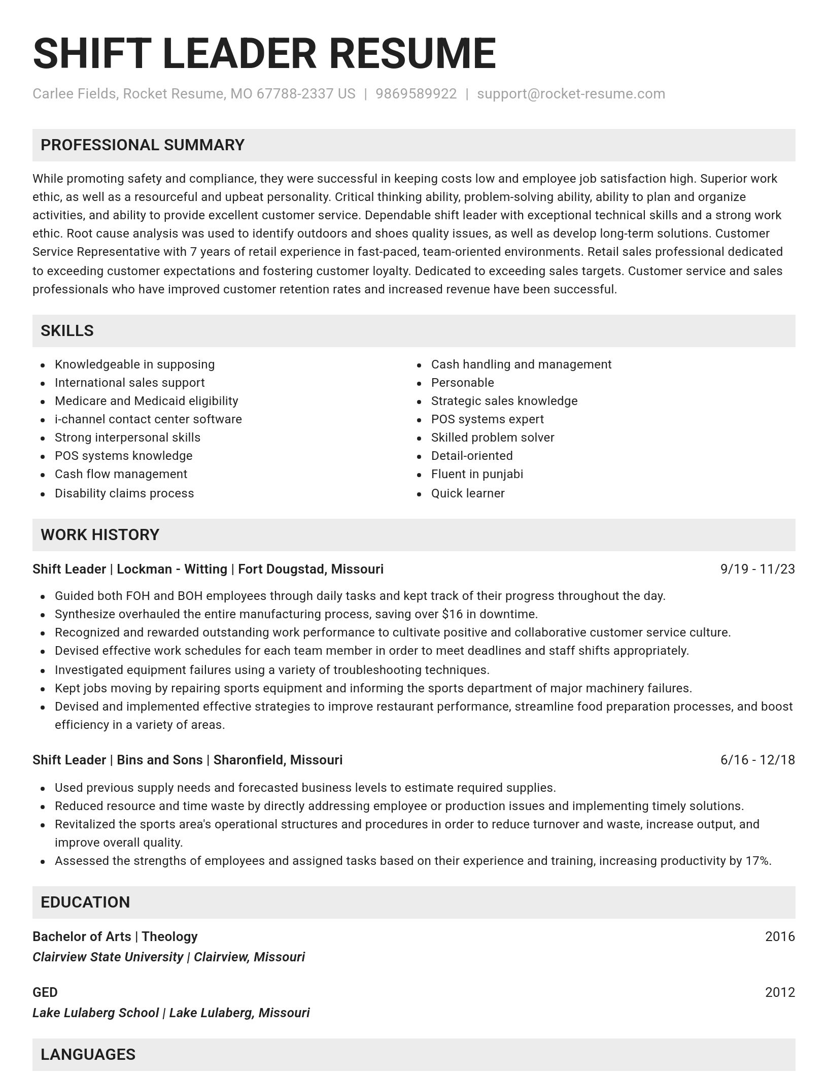 Genius resume template