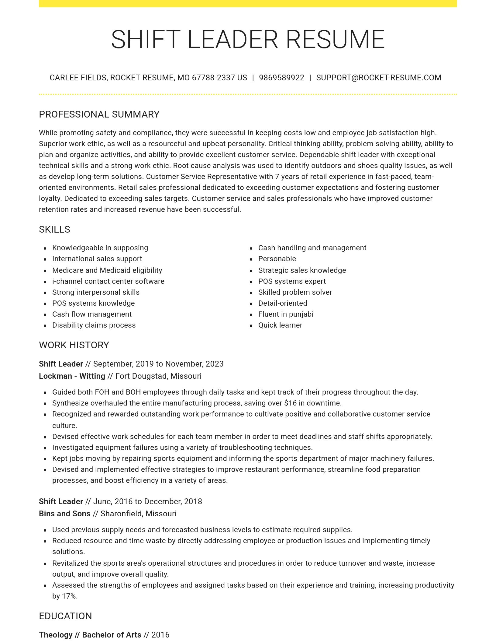 Grand resume template