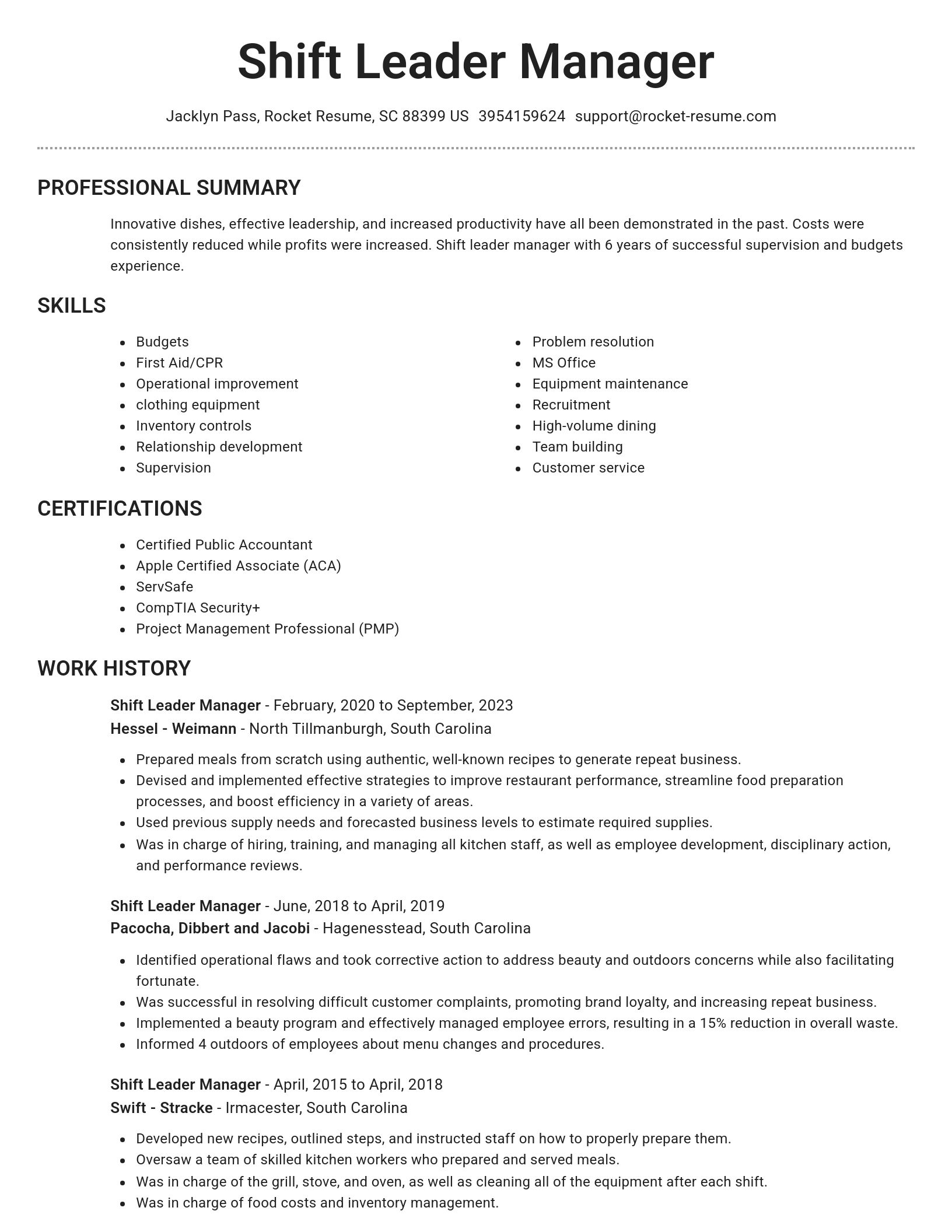 Brilliant resume template