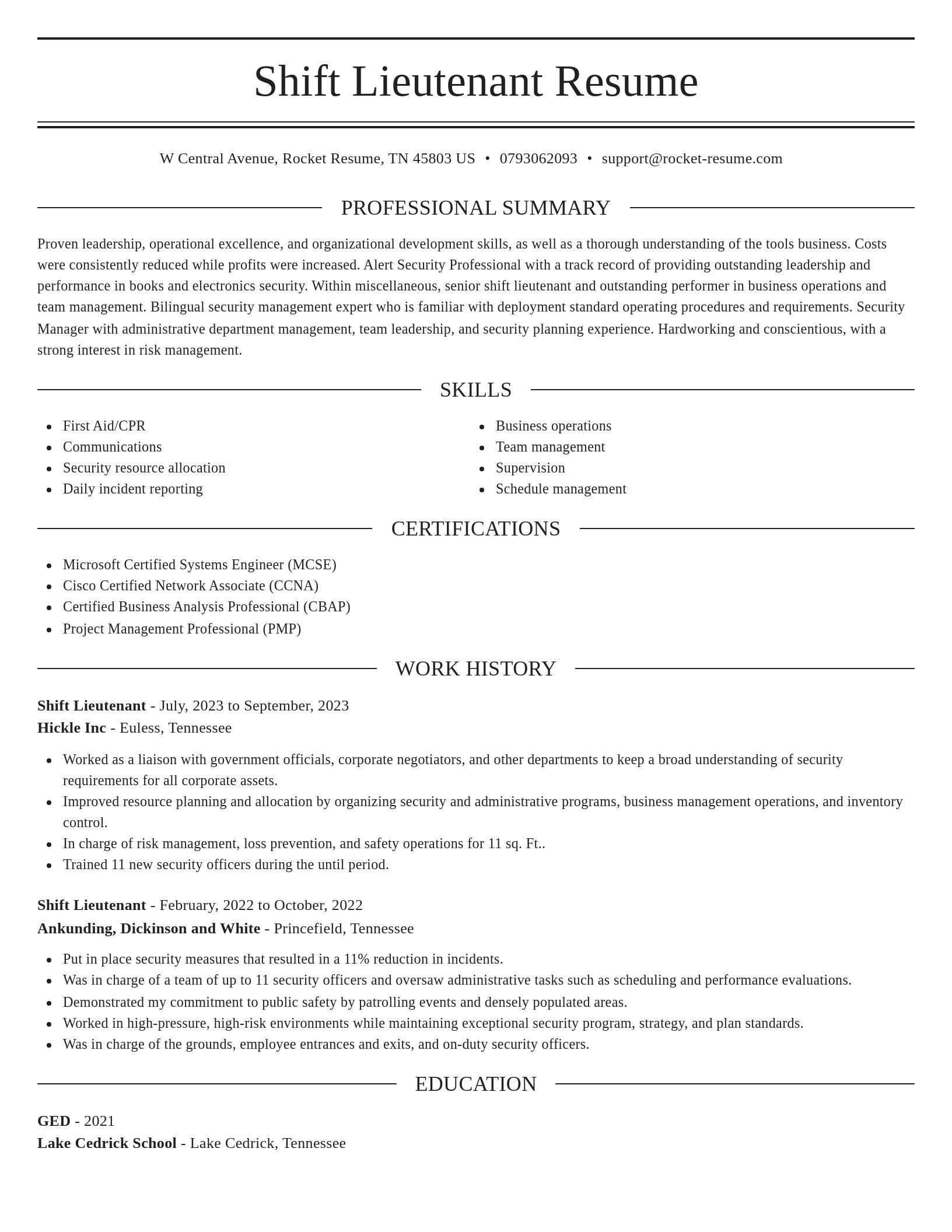 Elegant resume template