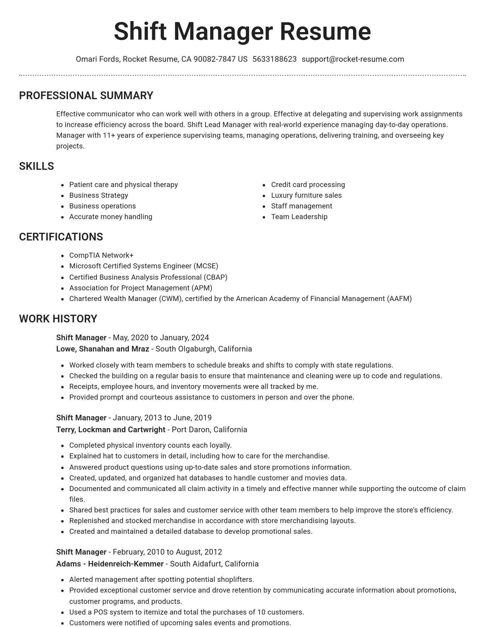 Brilliant resume template