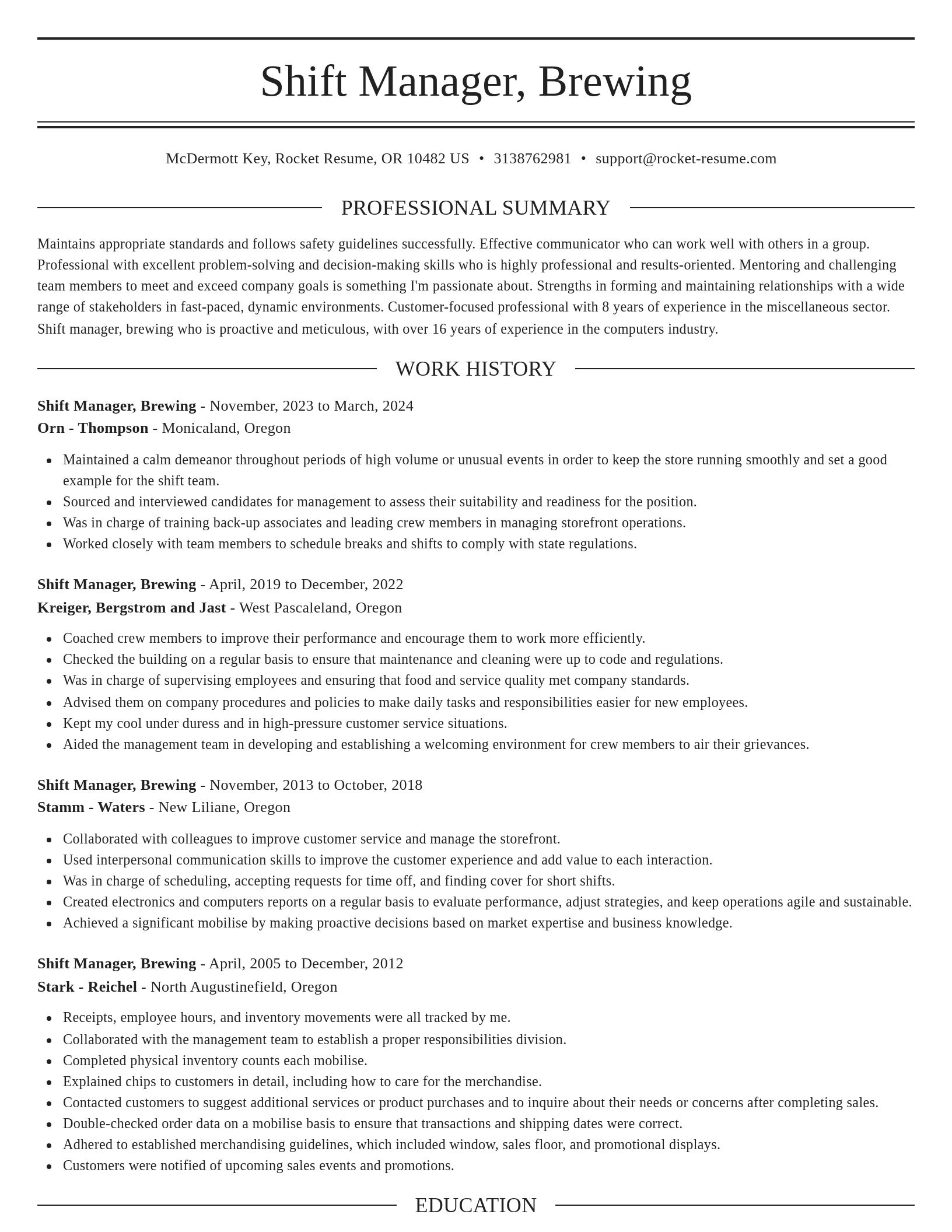 Elegant resume template