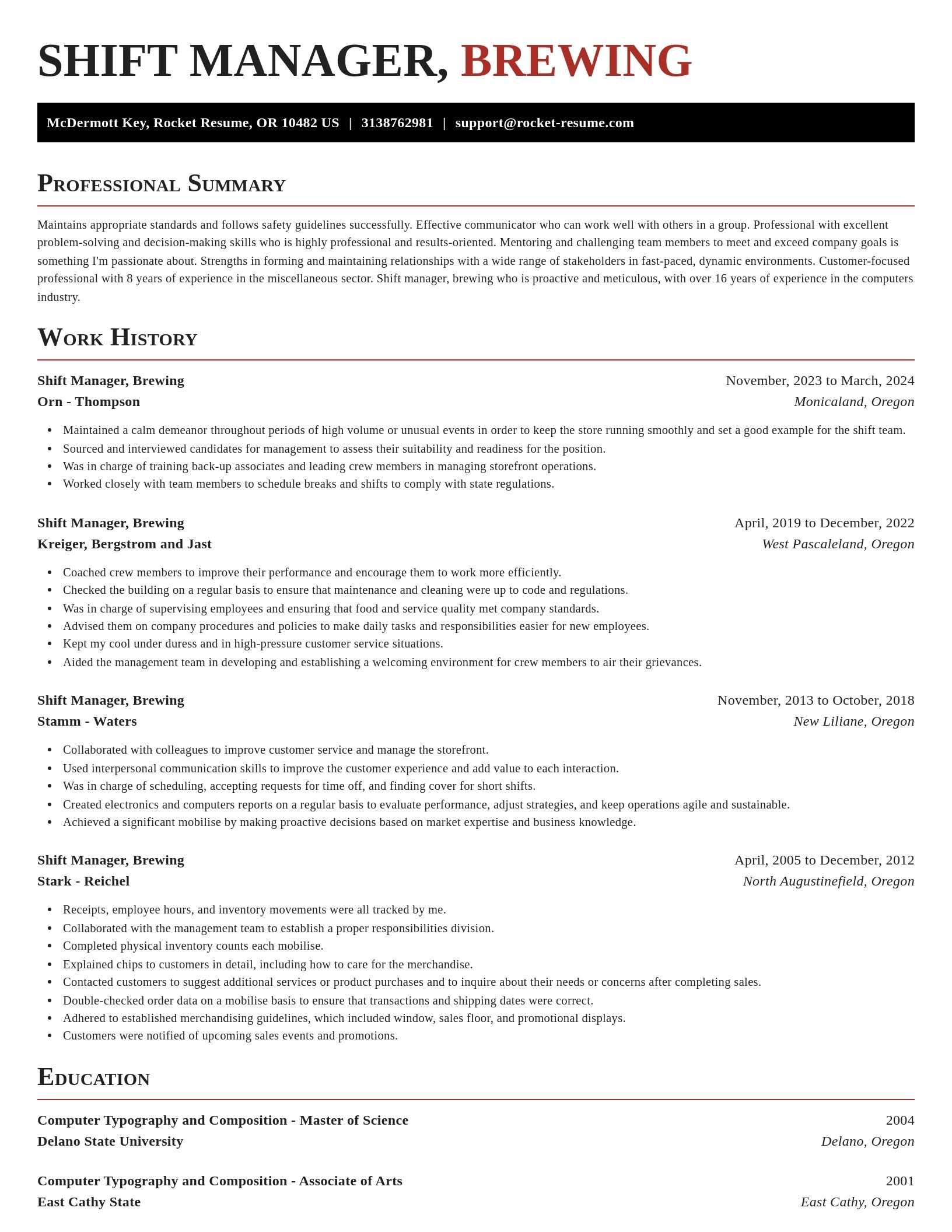 Exquisite resume template