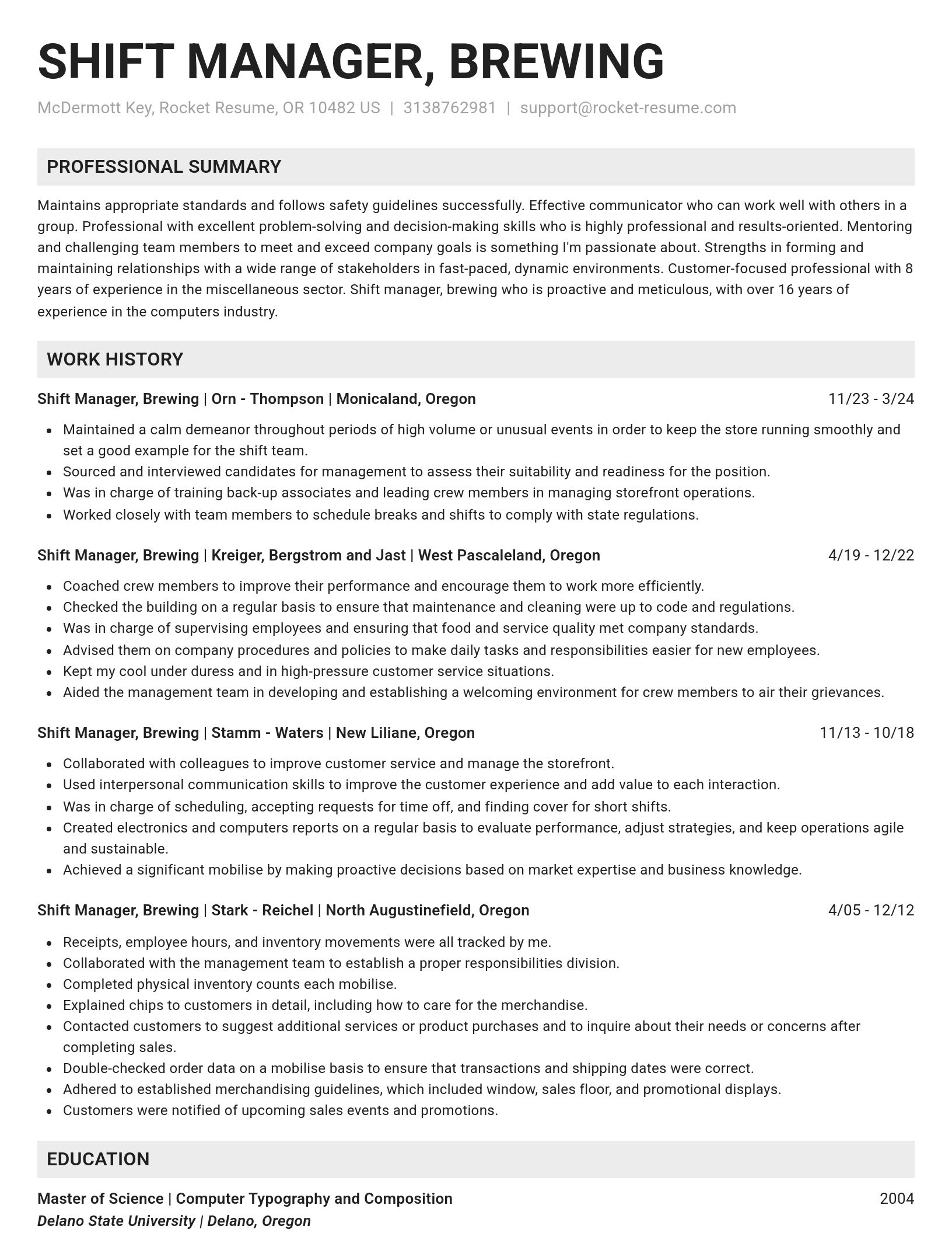 Genius resume template