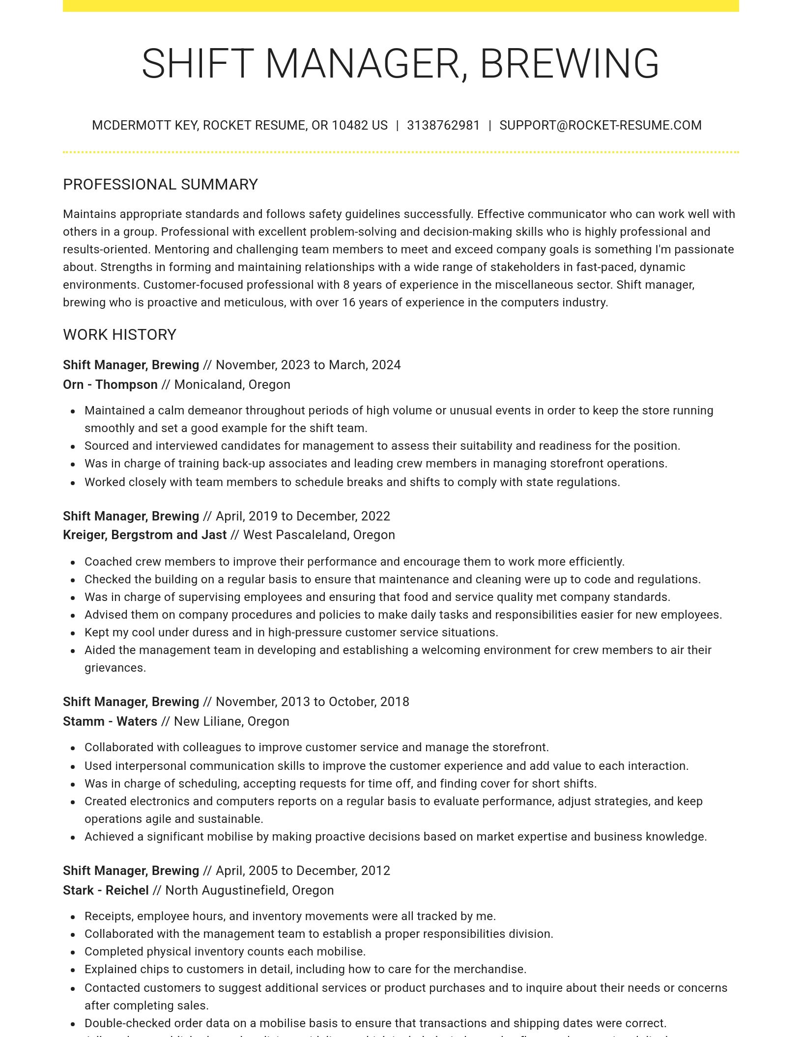 Grand resume template