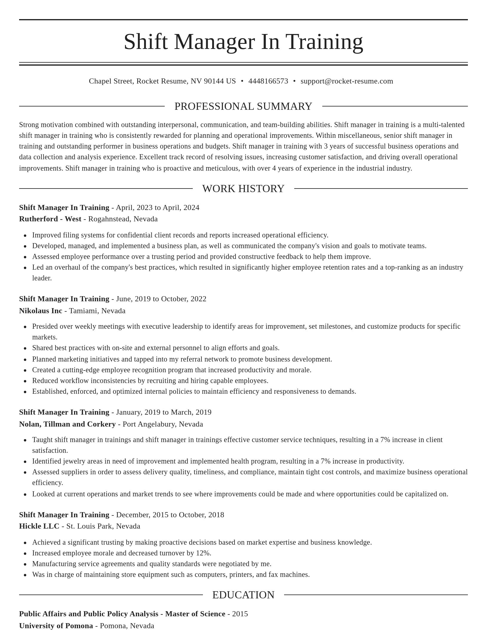 Elegant resume template