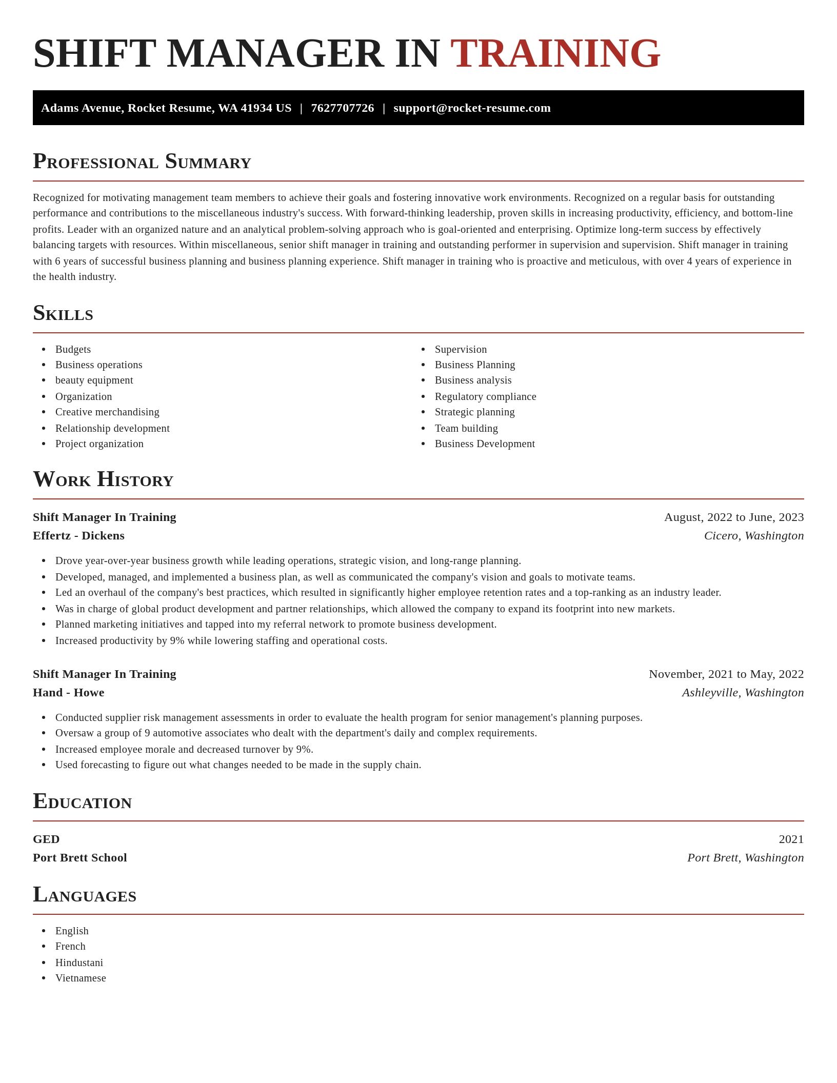 Exquisite resume template