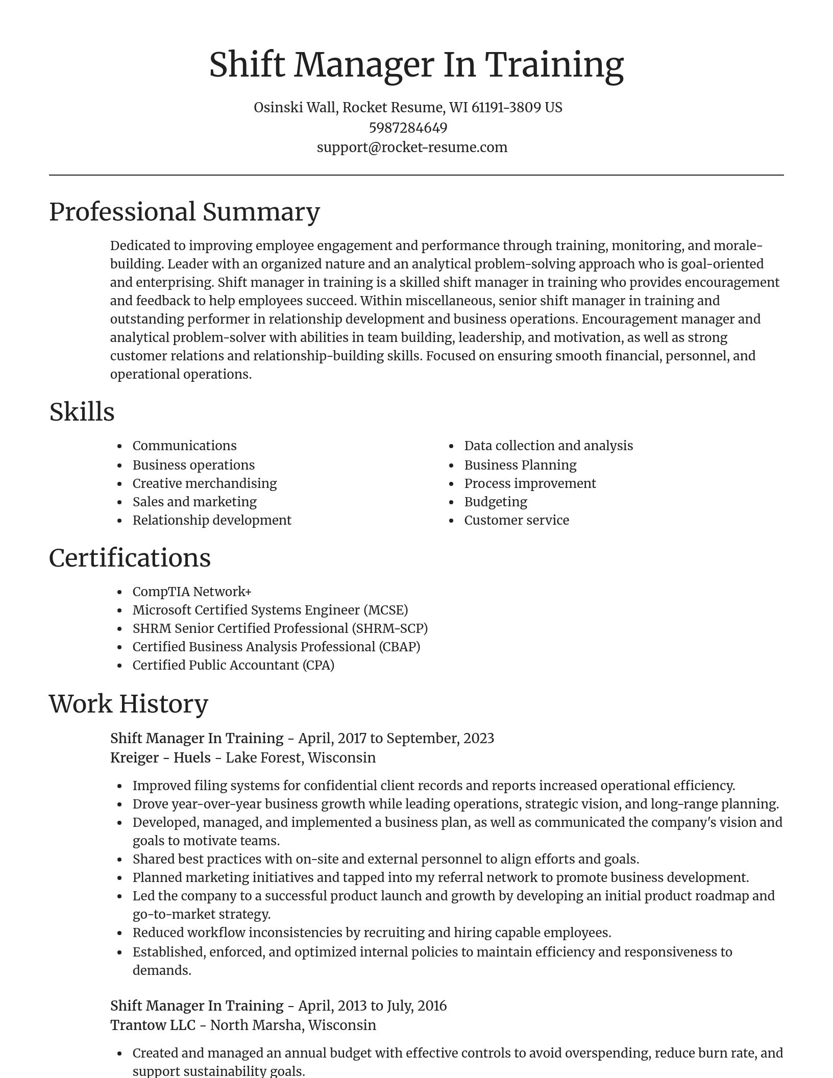 Focal Point resume template