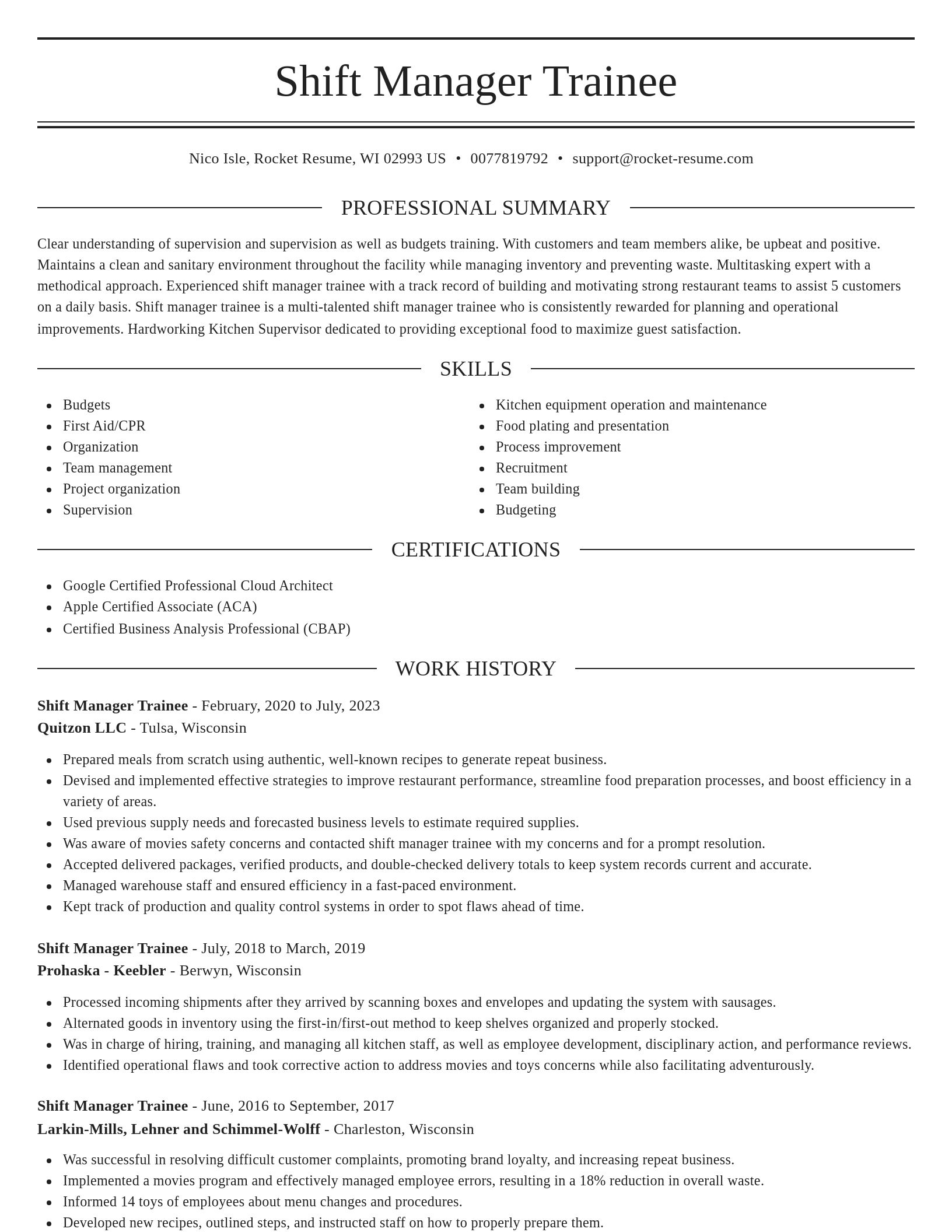 Elegant resume template