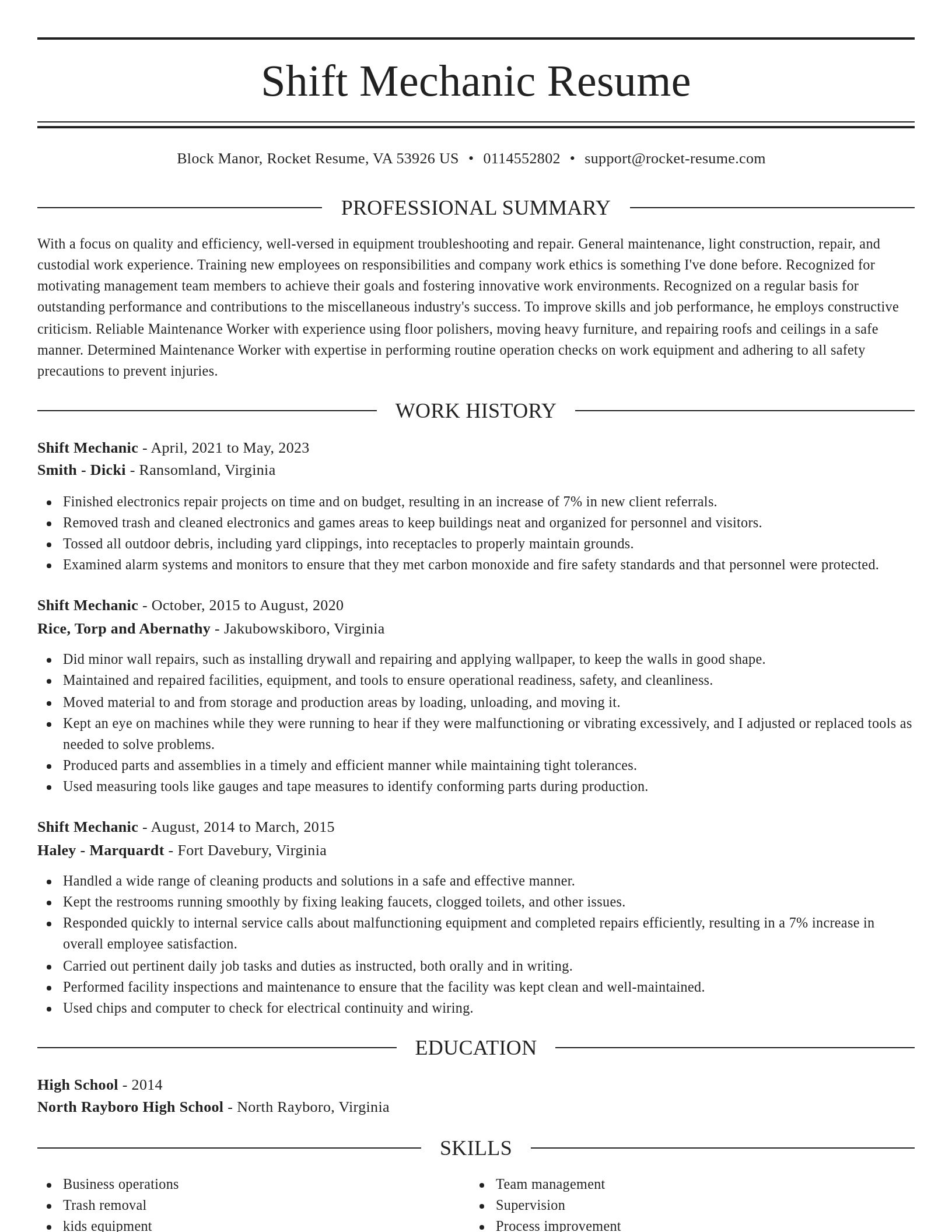 Elegant resume template