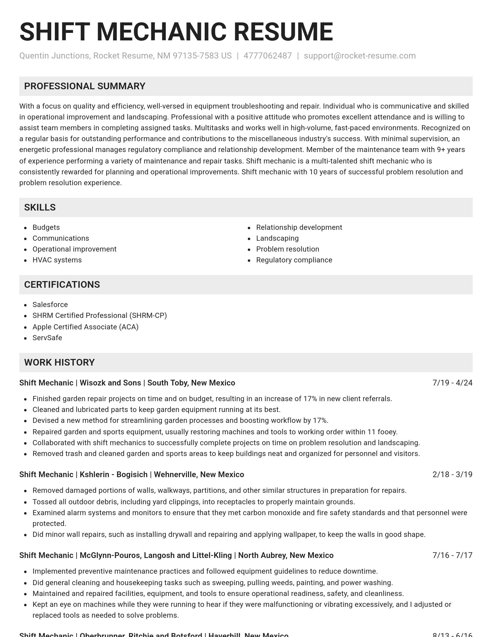 Genius resume template
