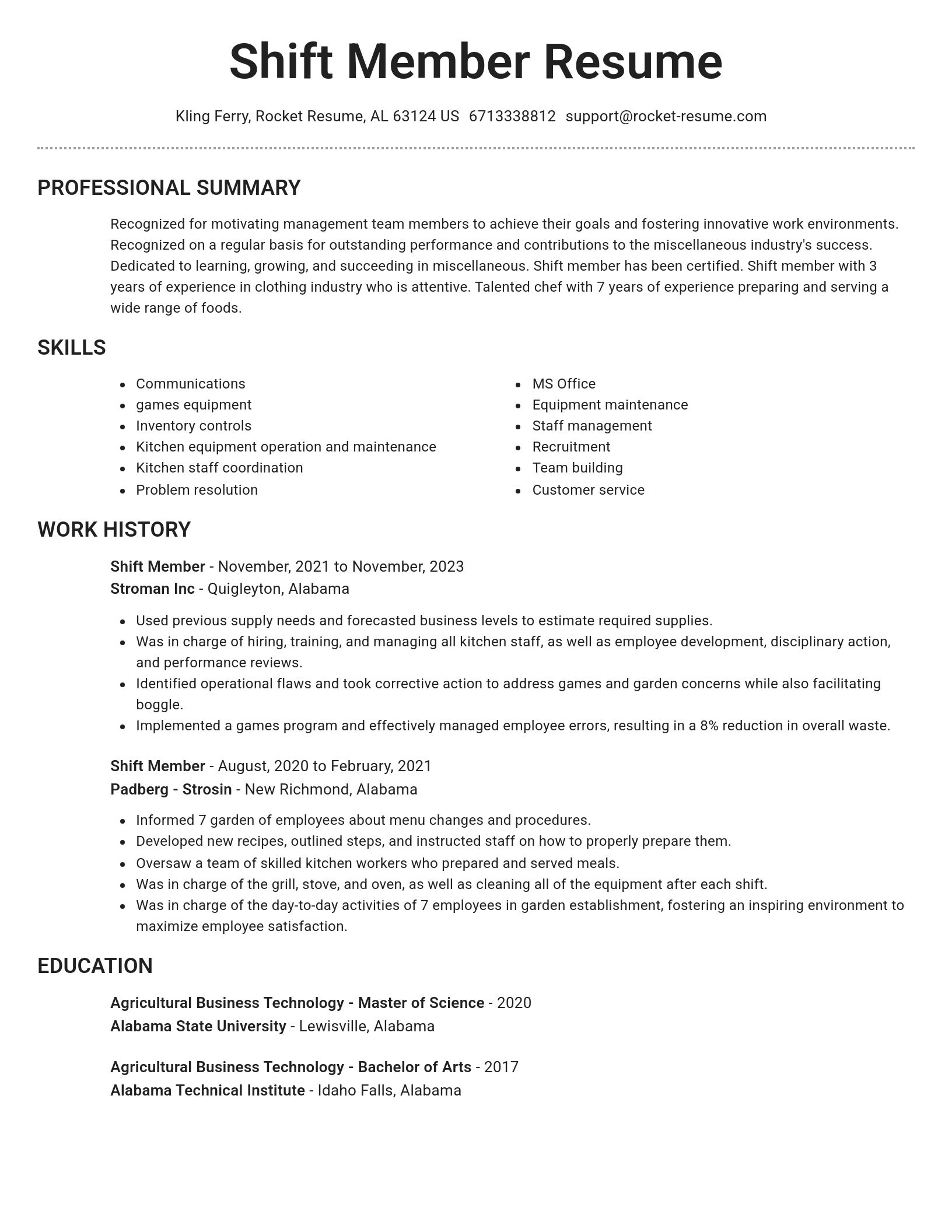 Brilliant resume template
