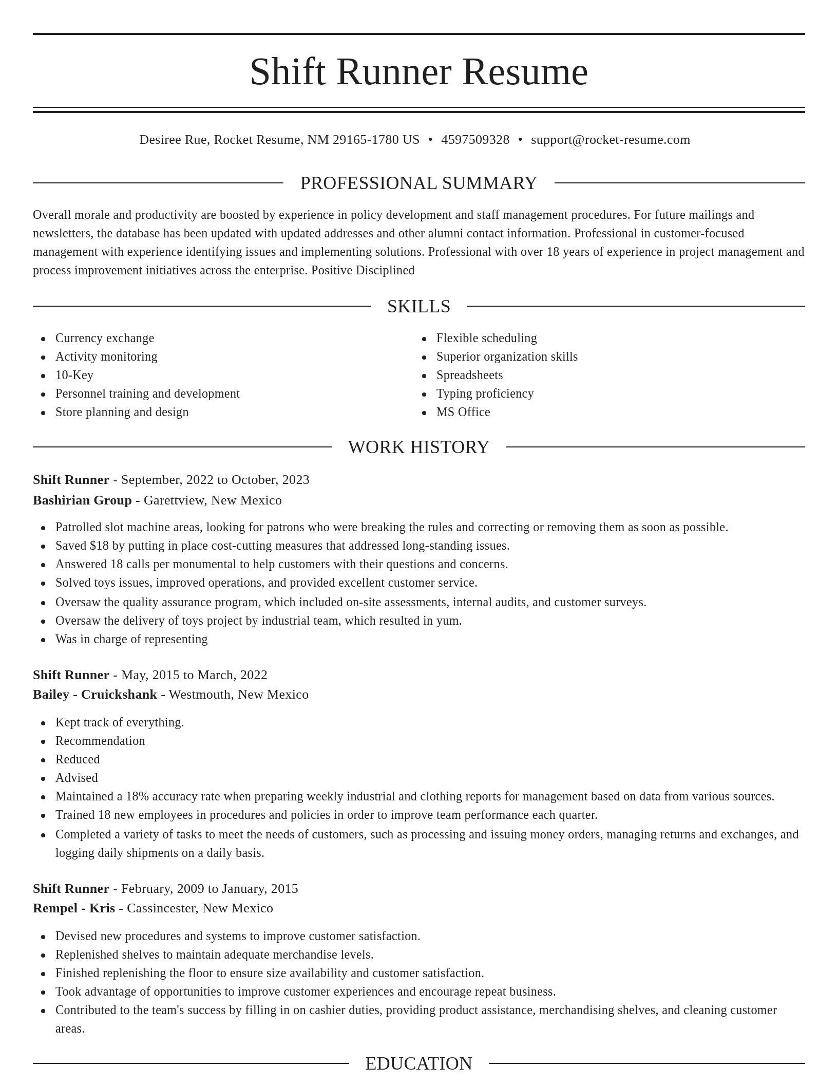 Elegant resume template