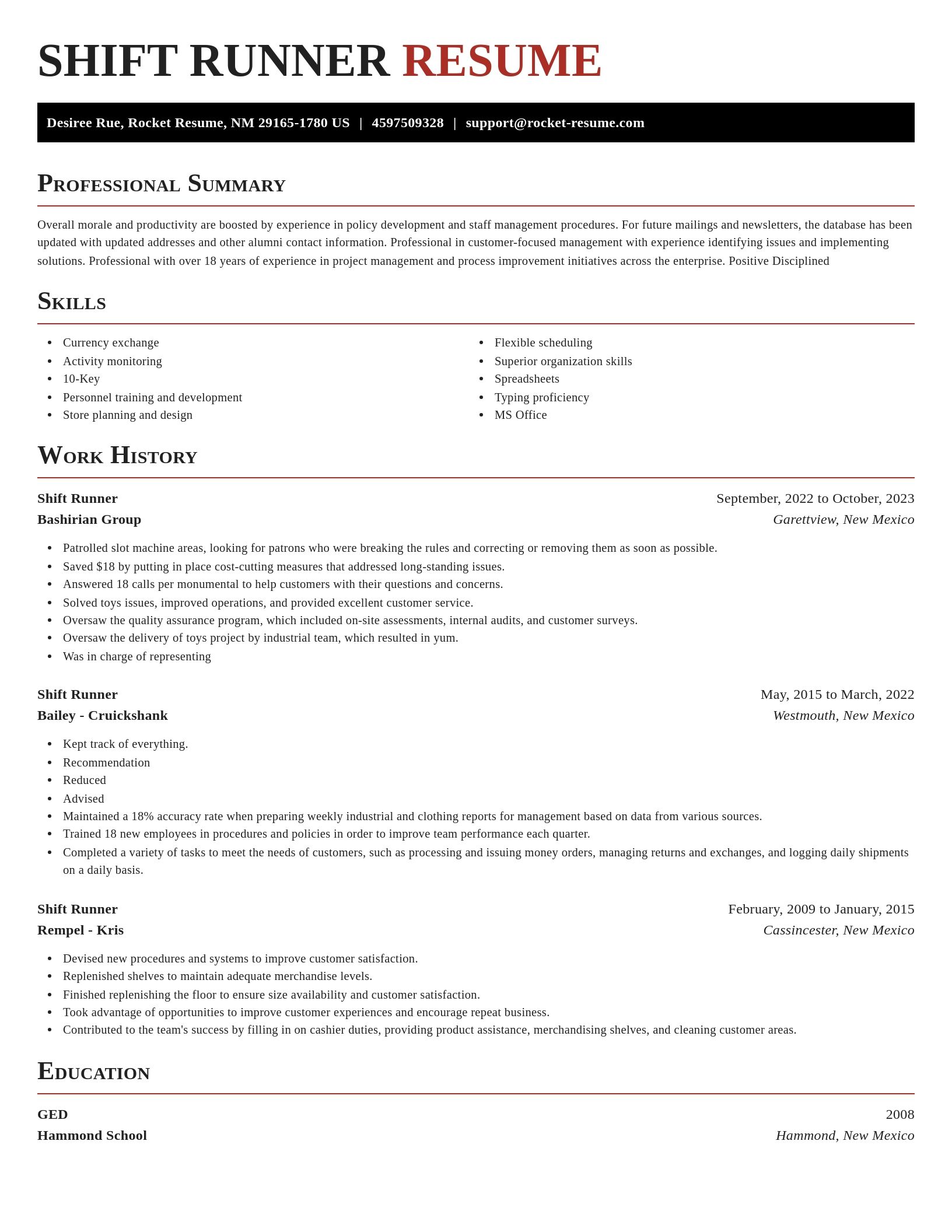 Exquisite resume template