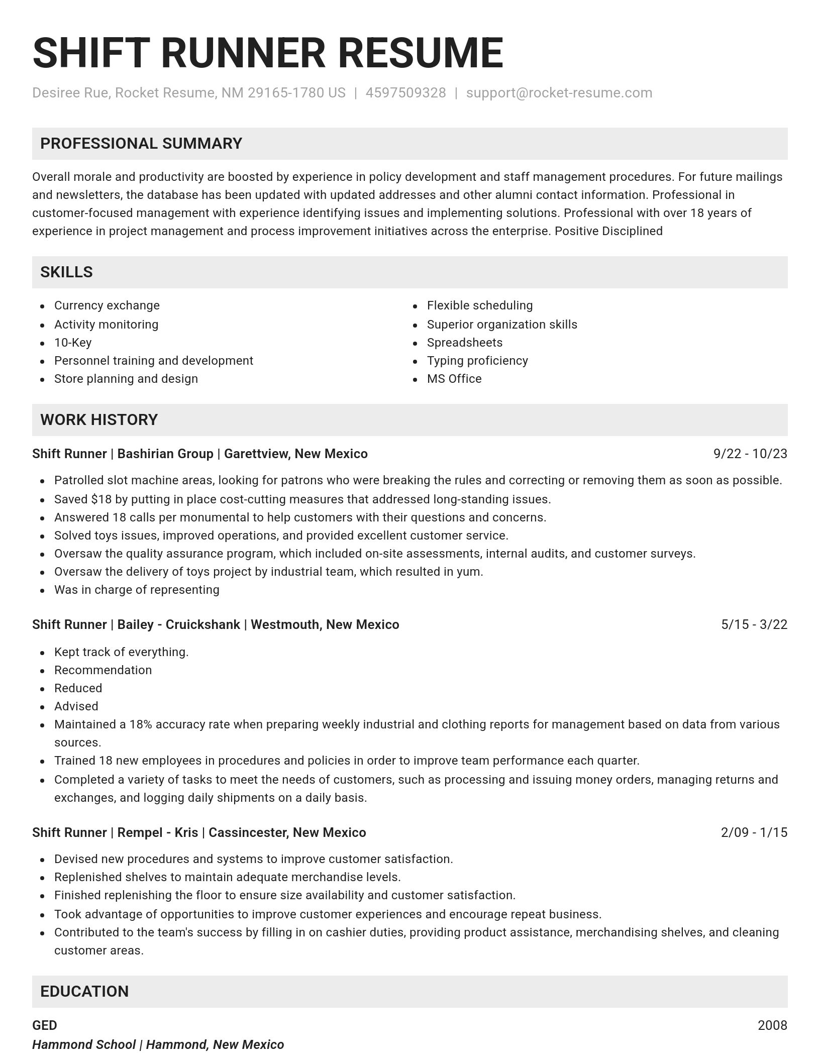 Genius resume template