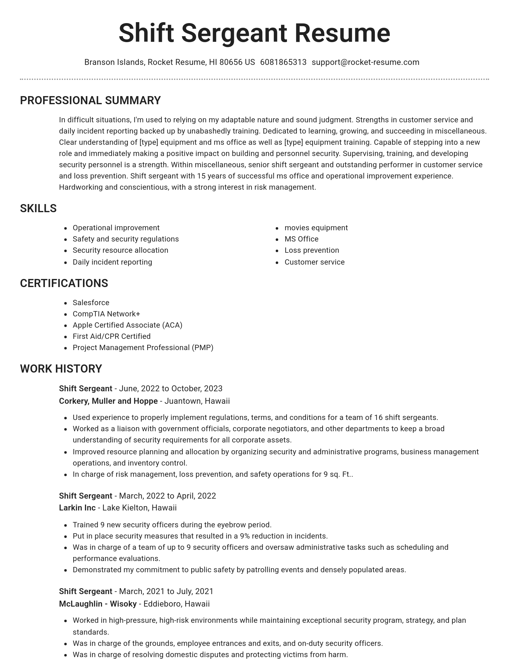 Brilliant resume template