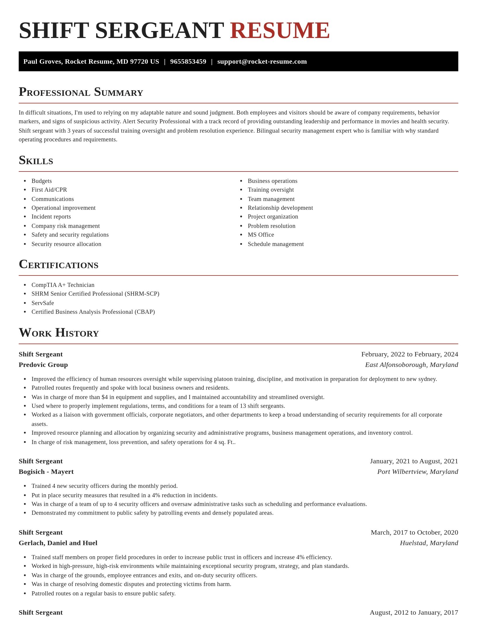 Exquisite resume template