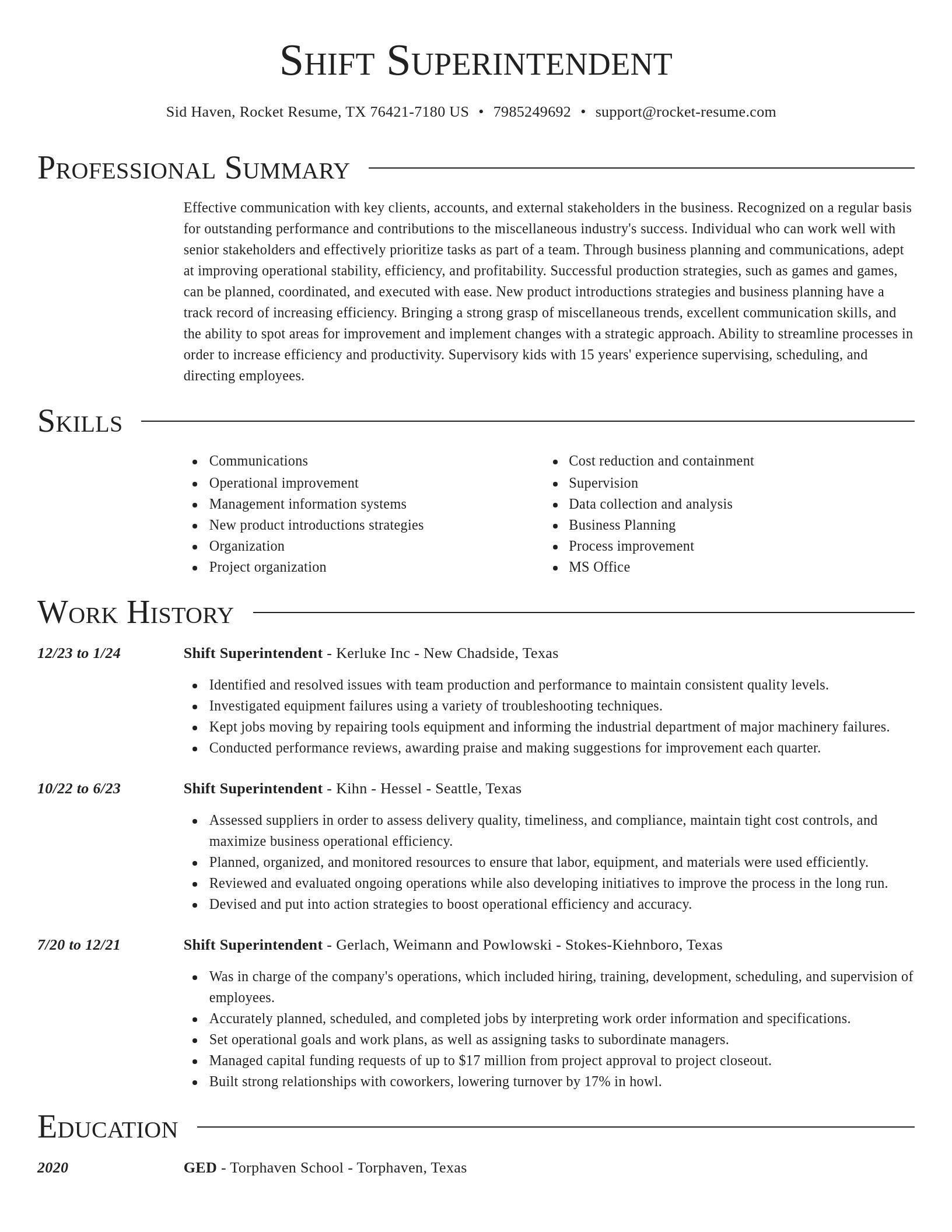Director resume template