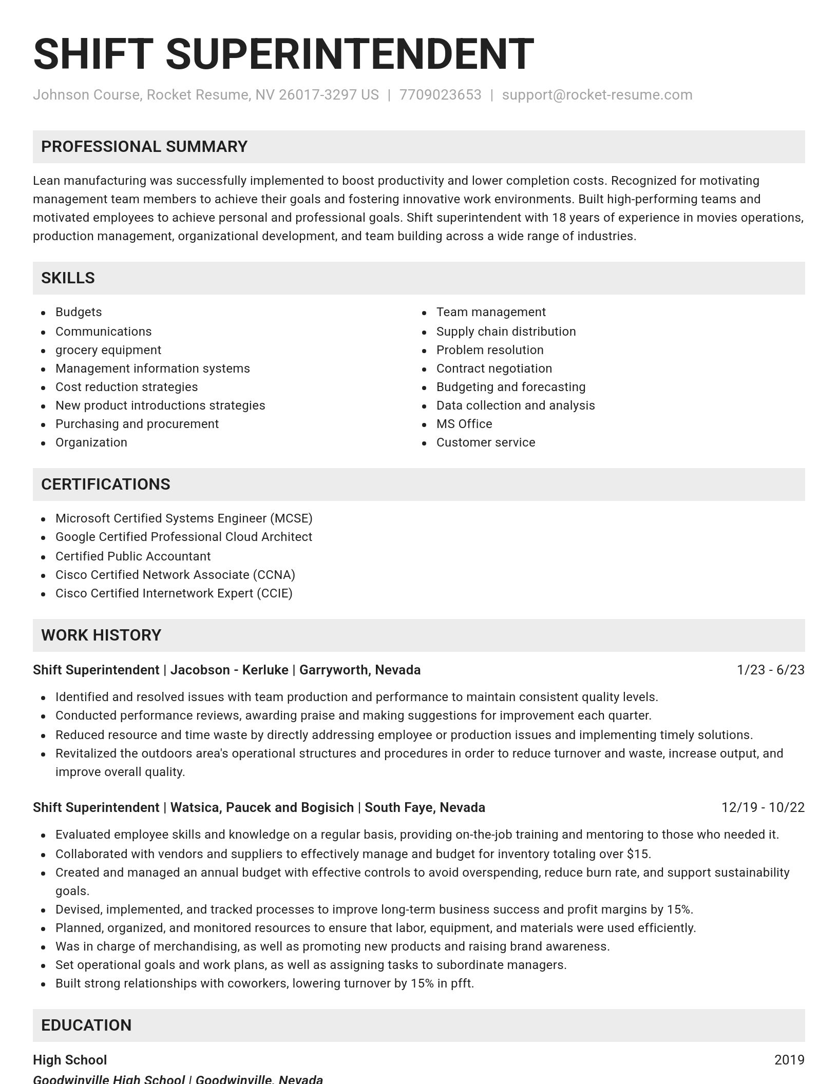 Genius resume template