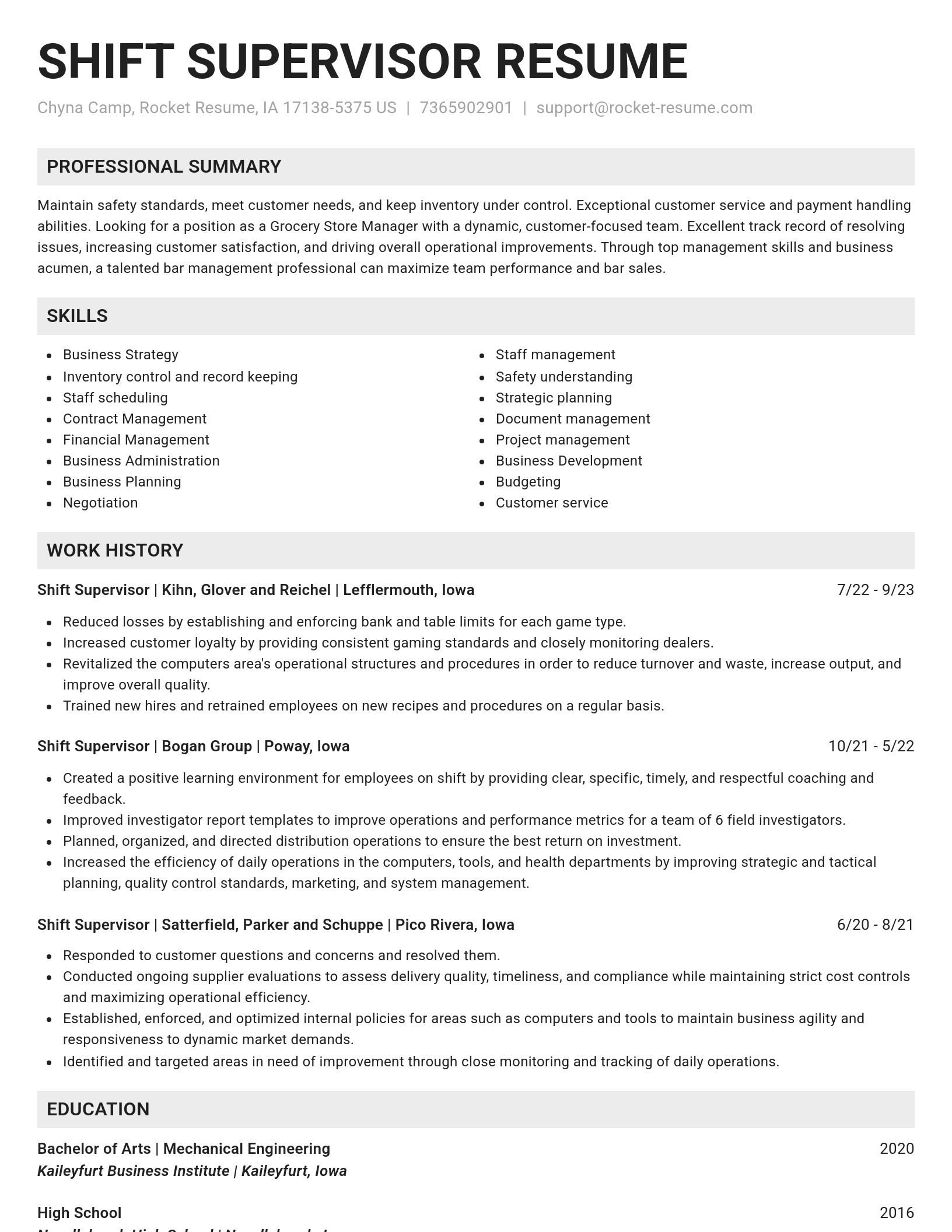 Genius resume template