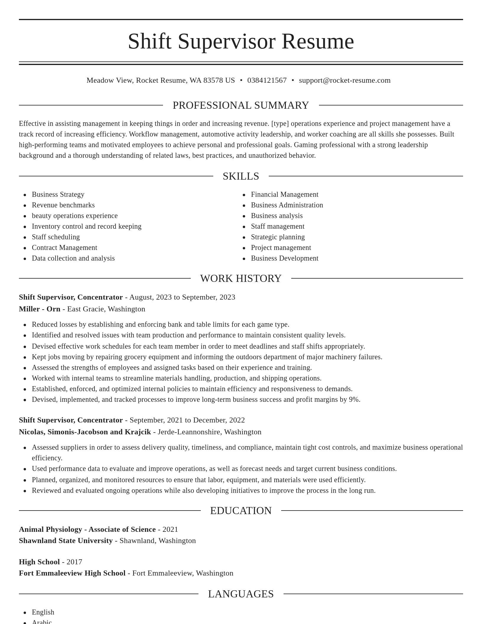 Elegant resume template