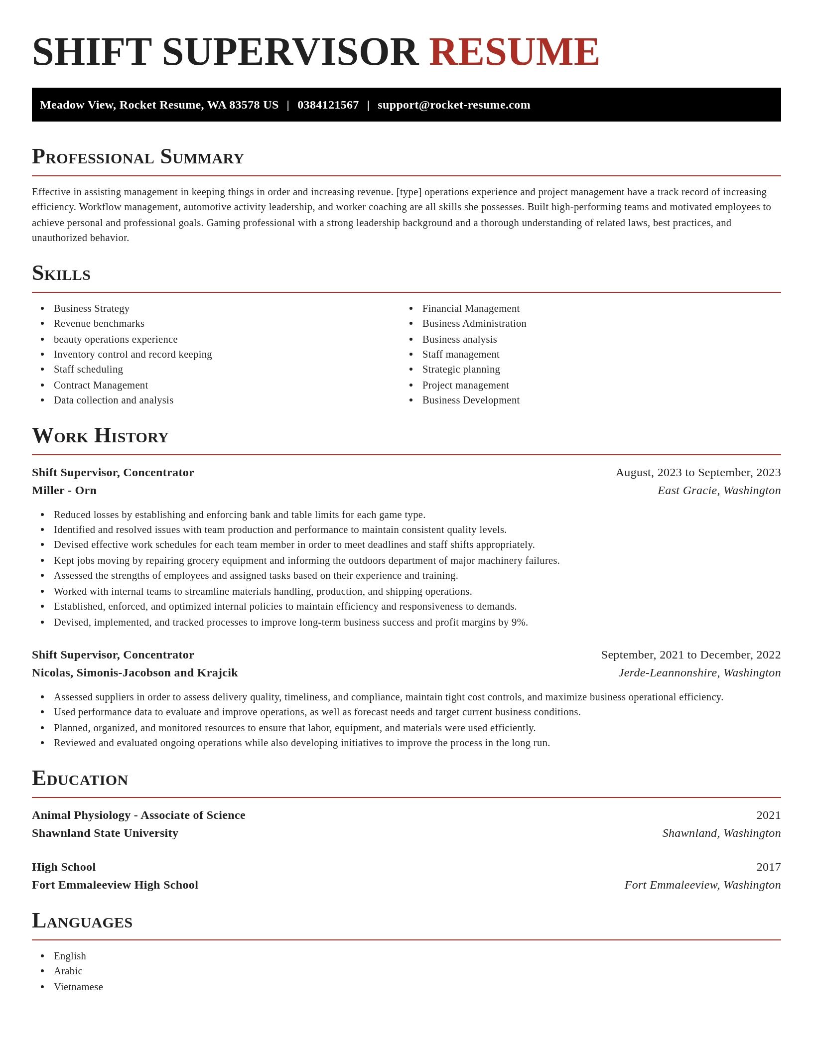 Exquisite resume template