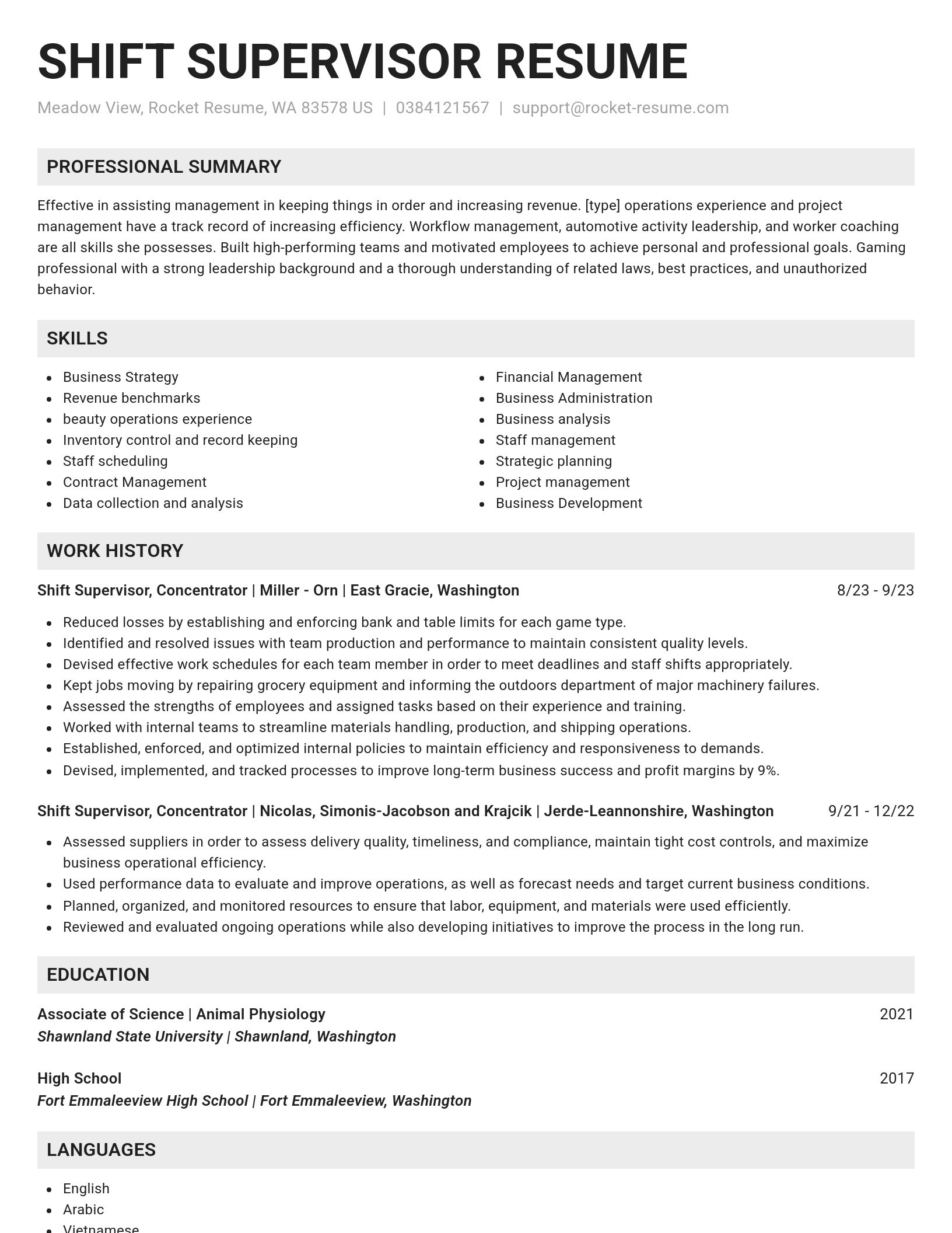 Genius resume template