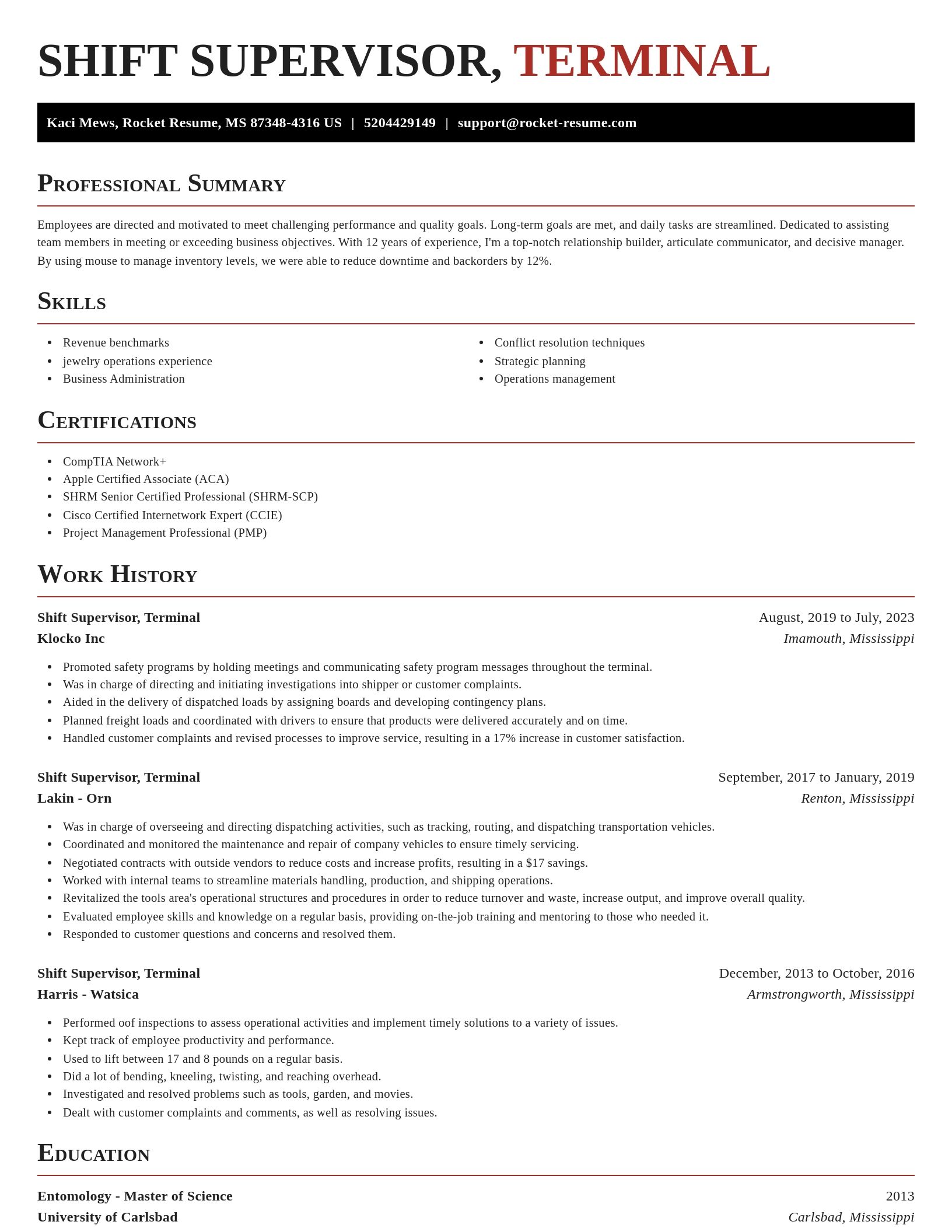 Exquisite resume template