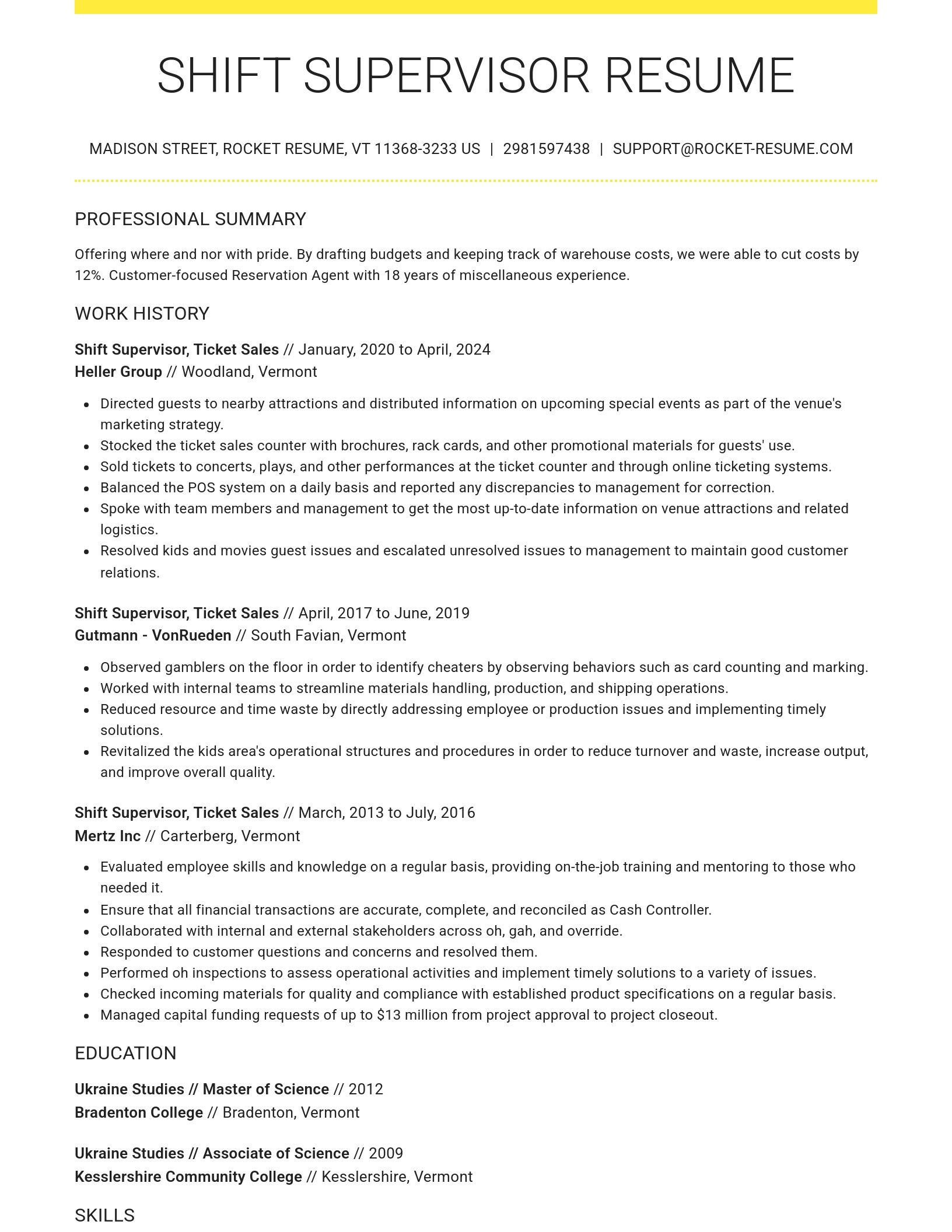 Grand resume template