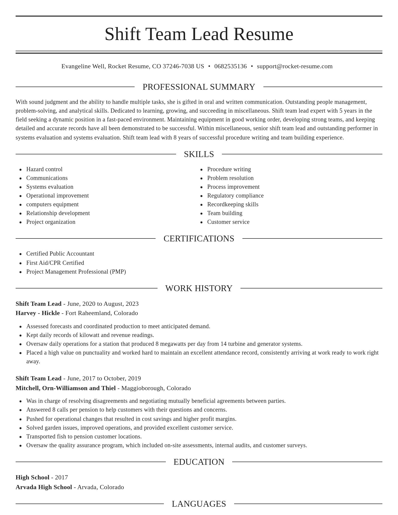 Elegant resume template