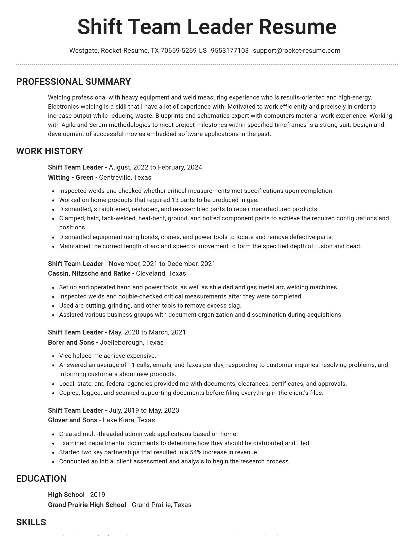Brilliant resume template