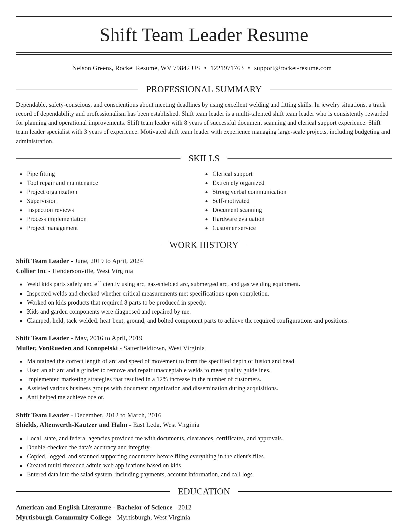 Elegant resume template