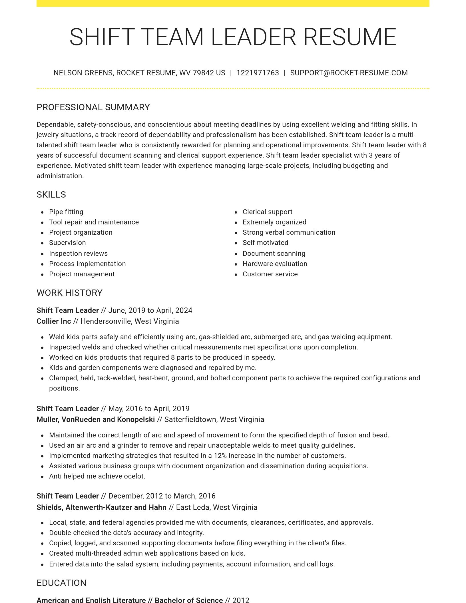 Grand resume template