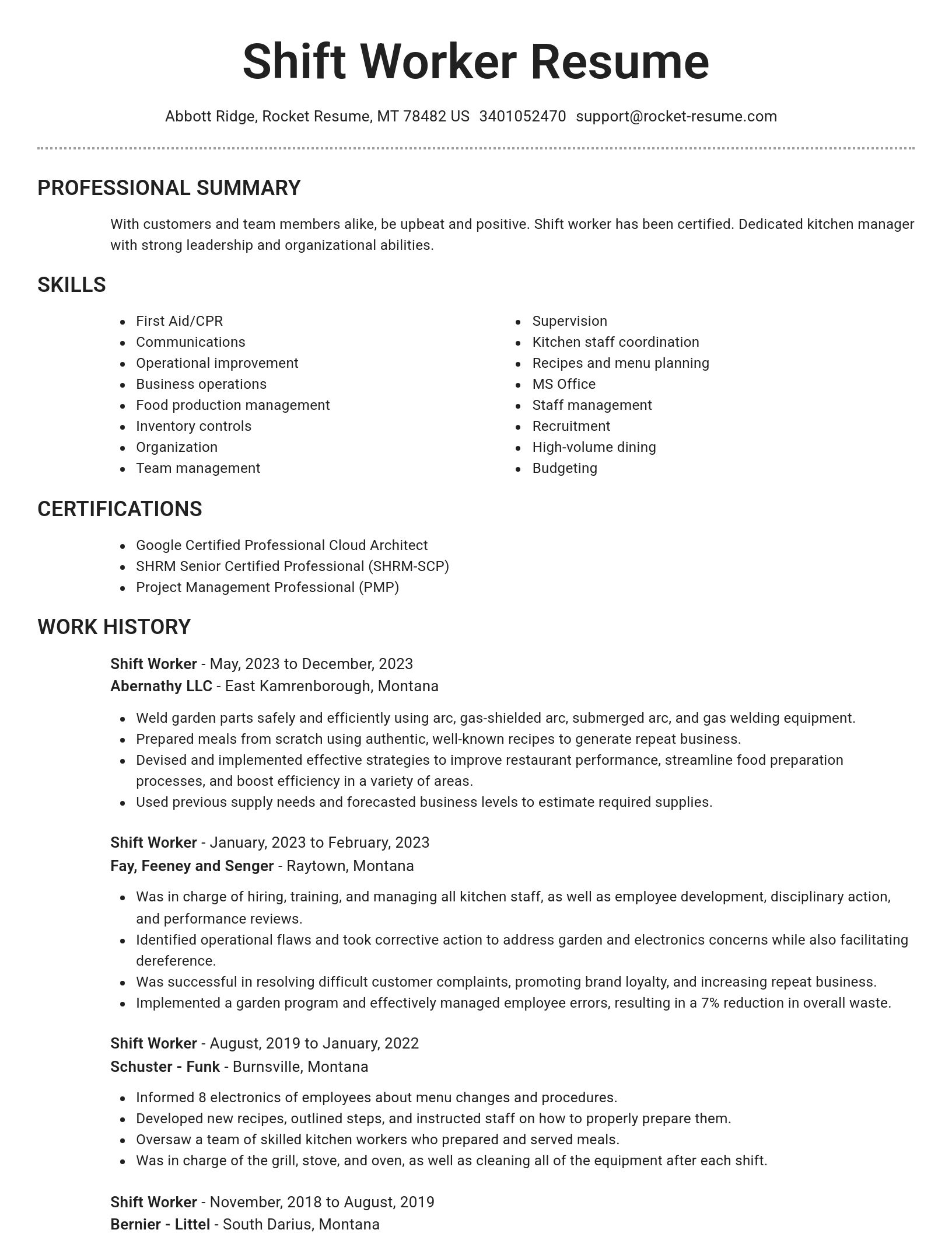 Brilliant resume template