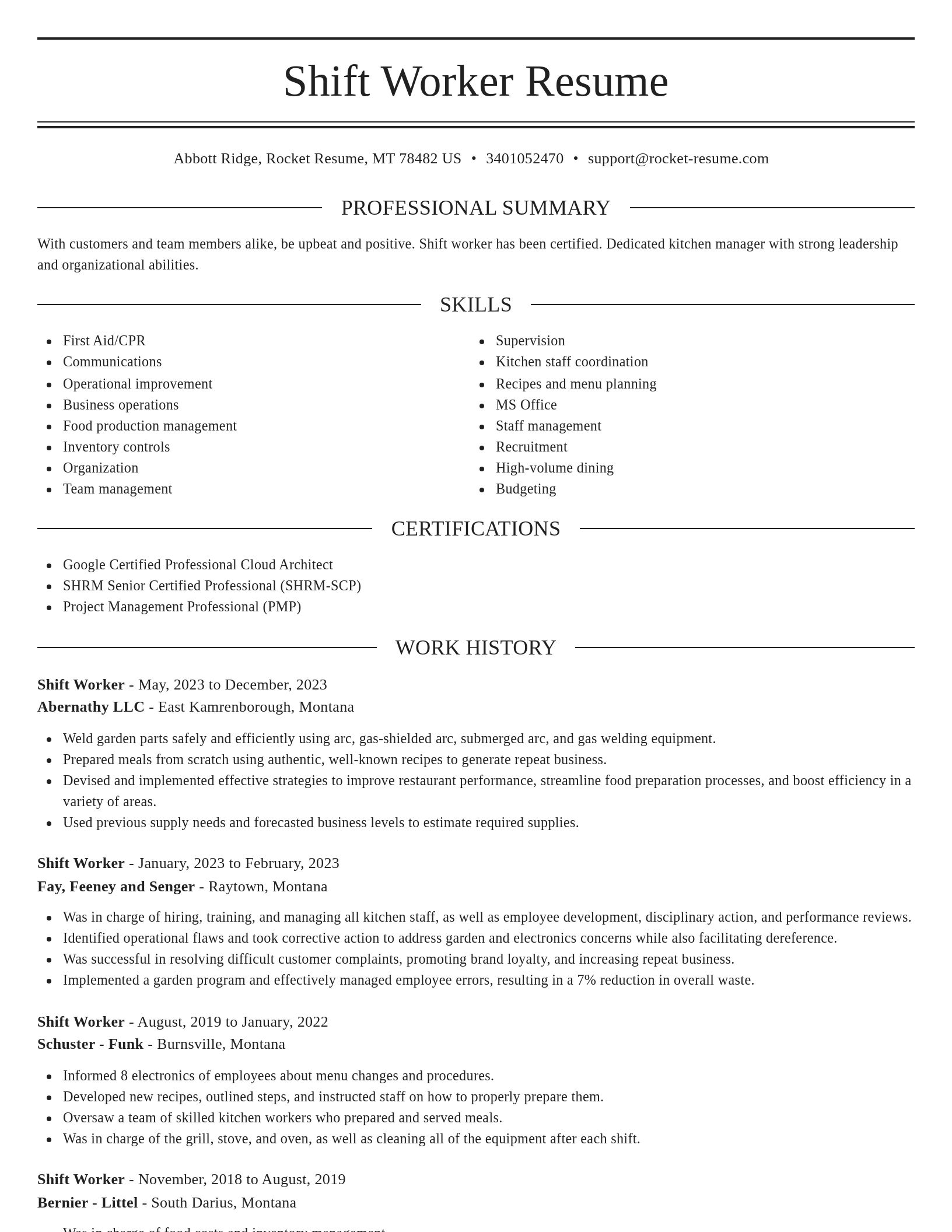 Elegant resume template