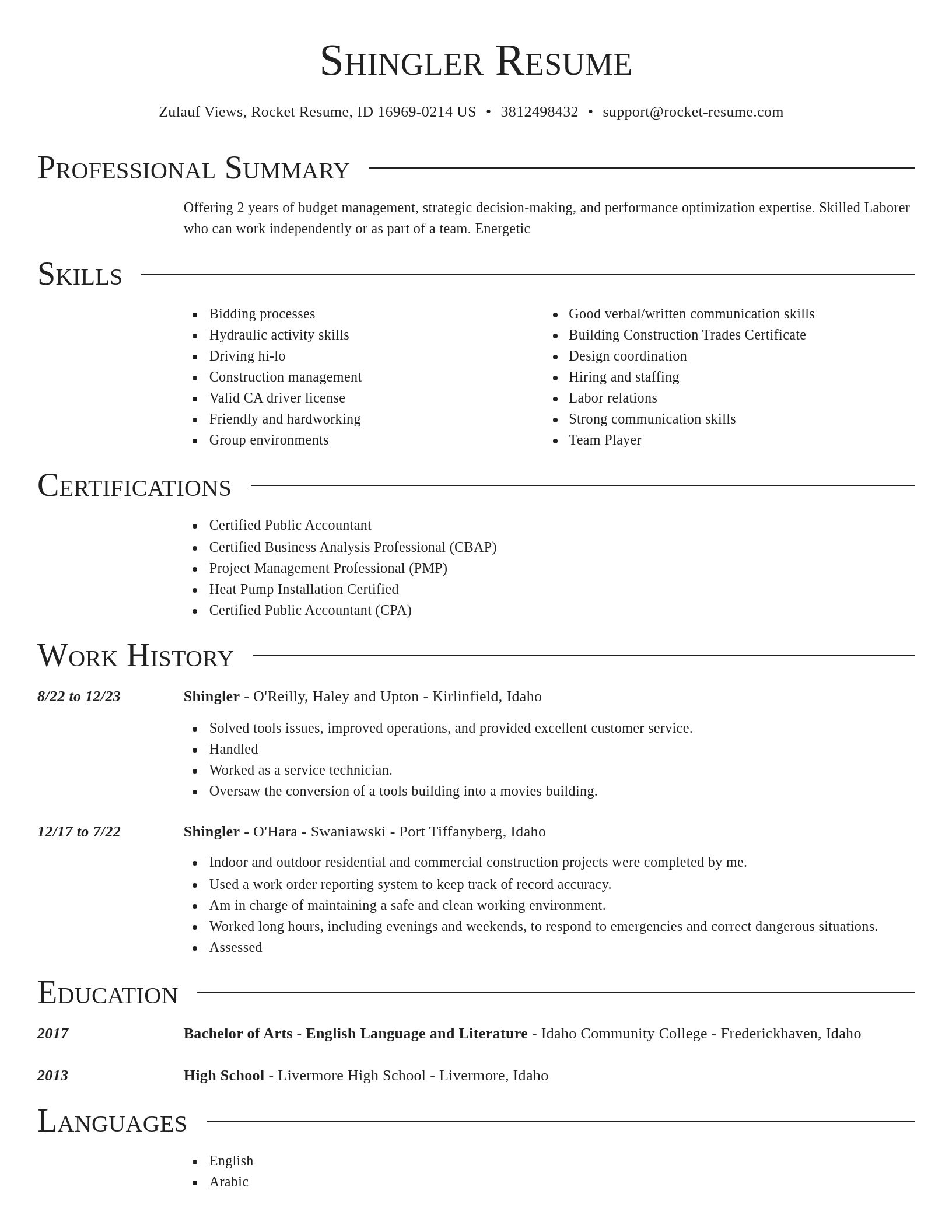 Director resume template