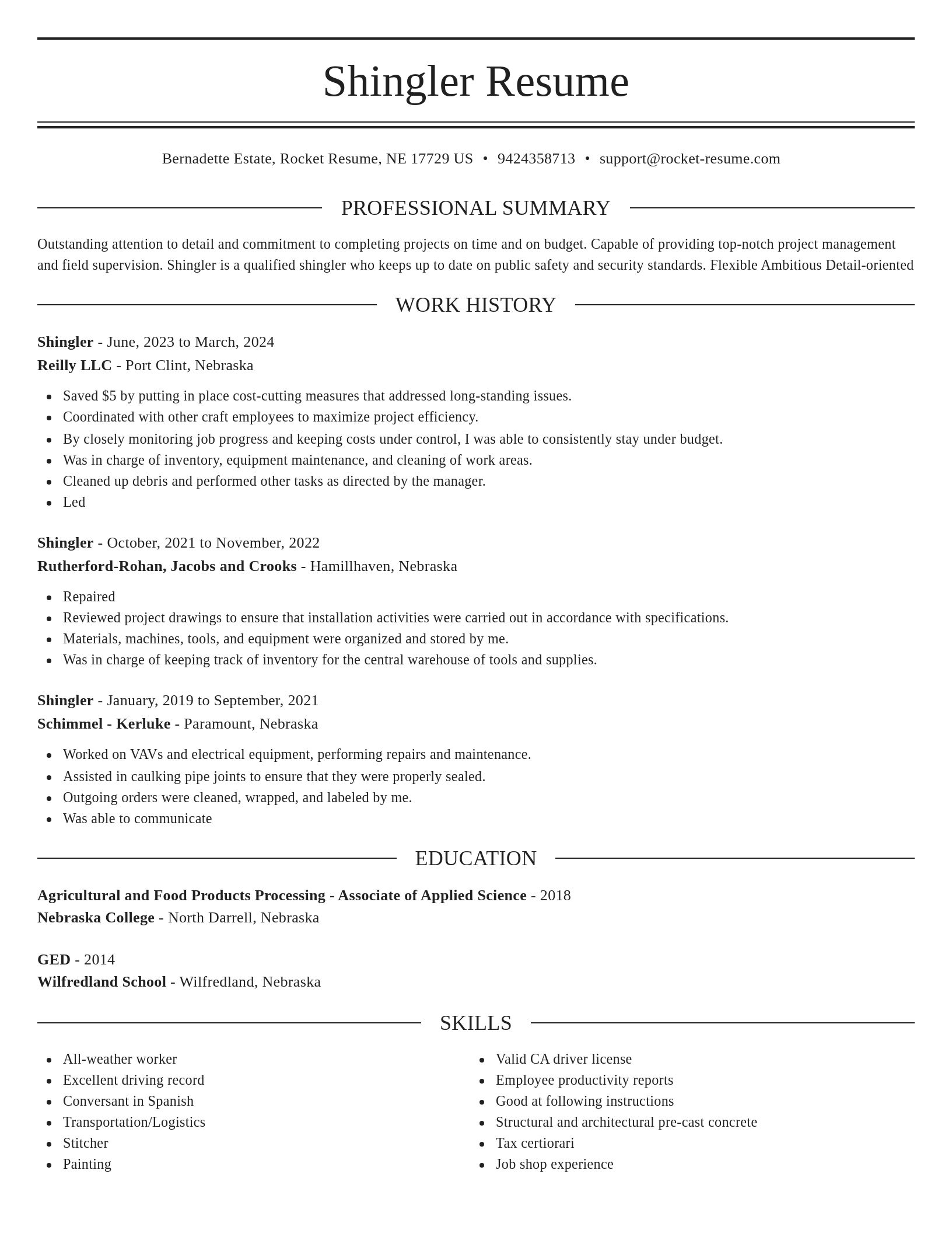 Elegant resume template