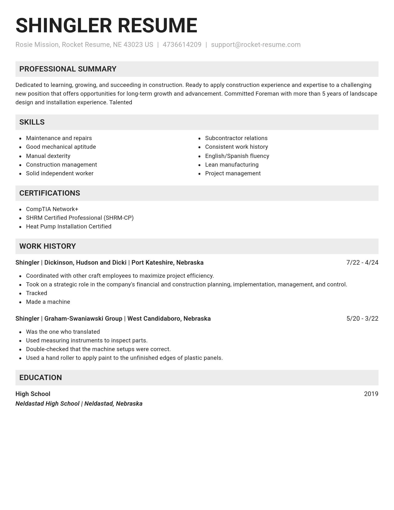 Genius resume template