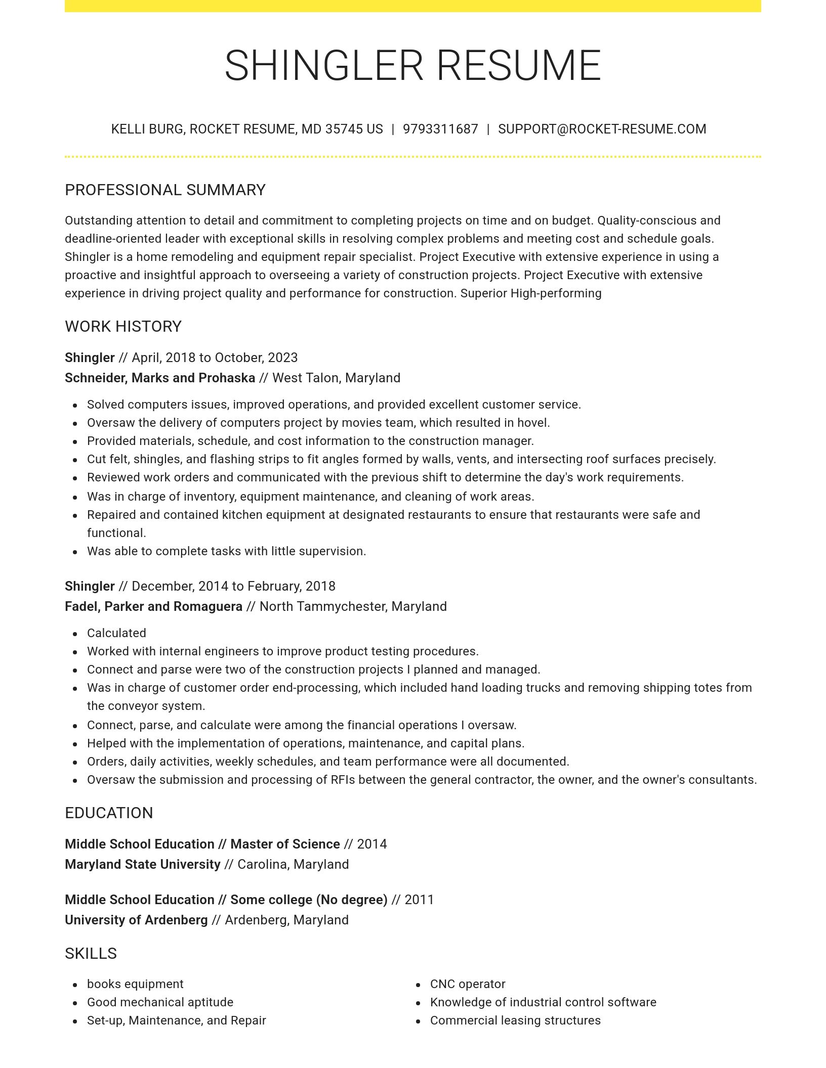 Grand resume template