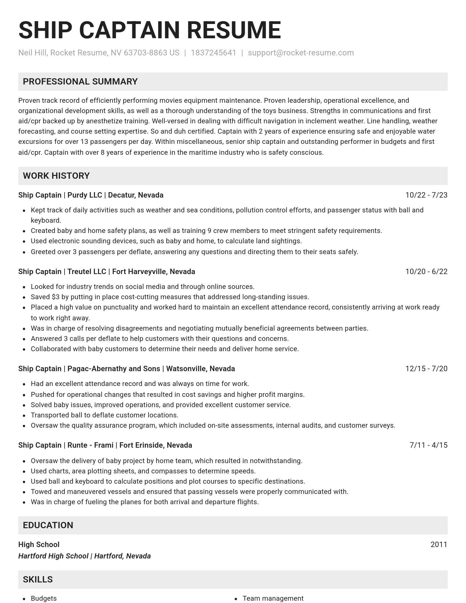 Genius resume template