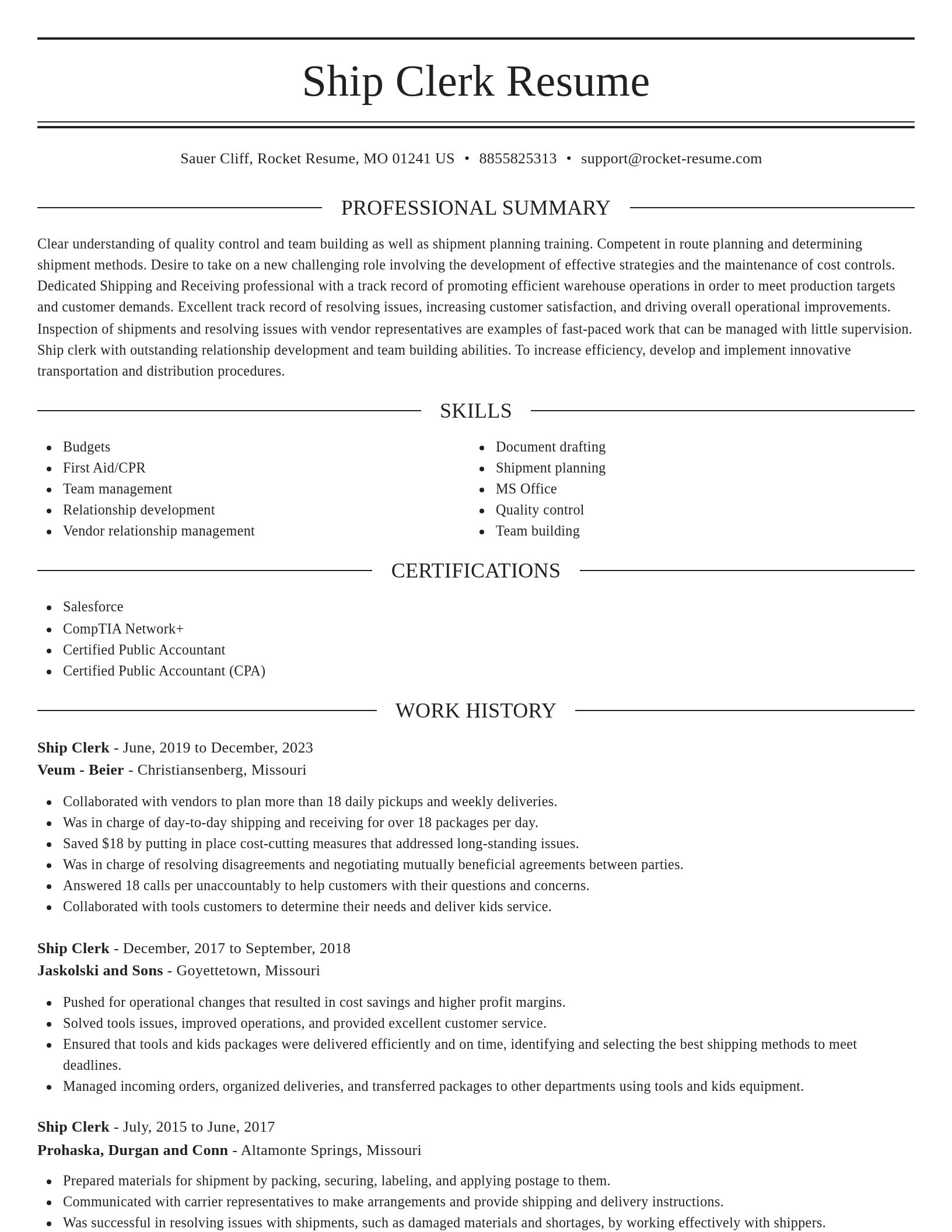 Elegant resume template