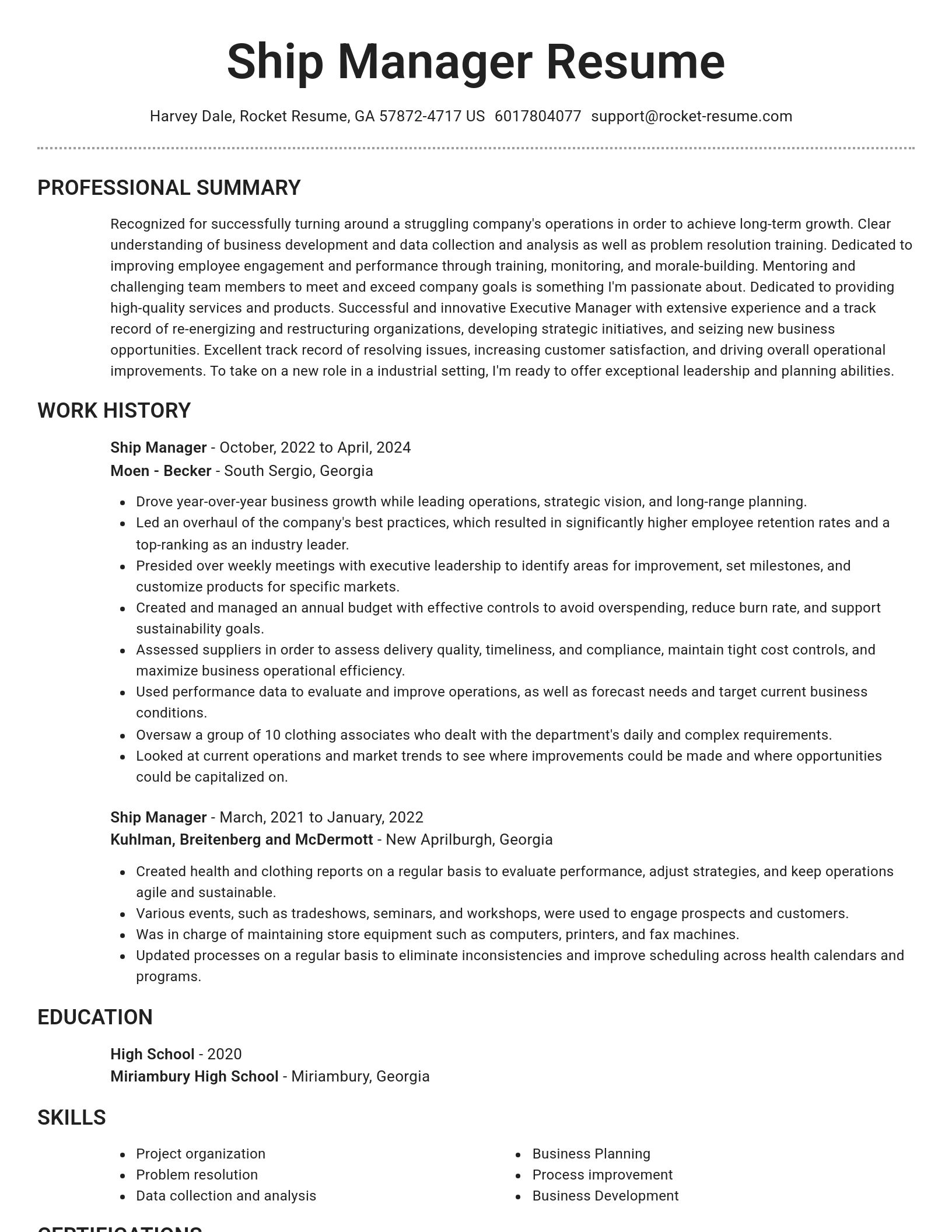 Brilliant resume template
