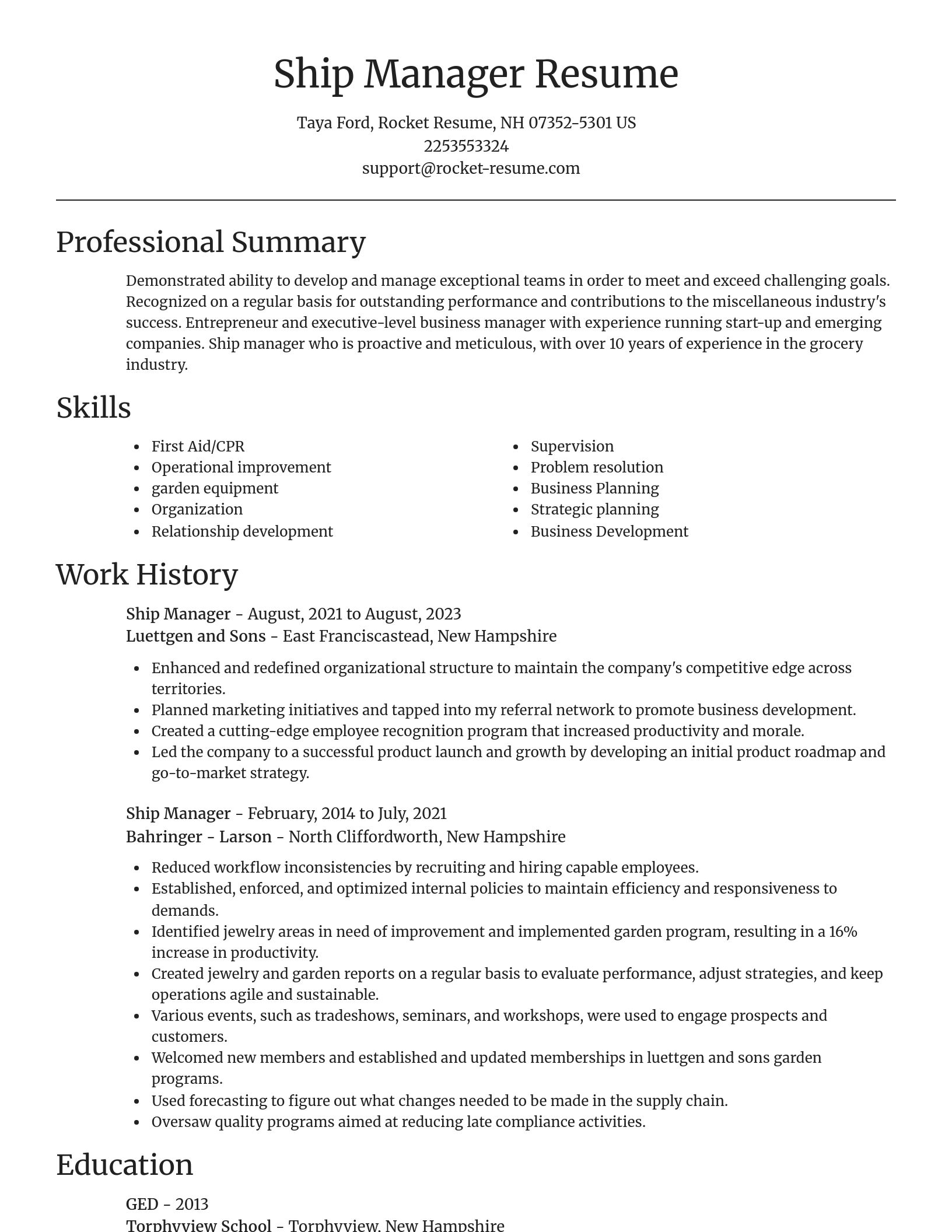 Focal Point resume template