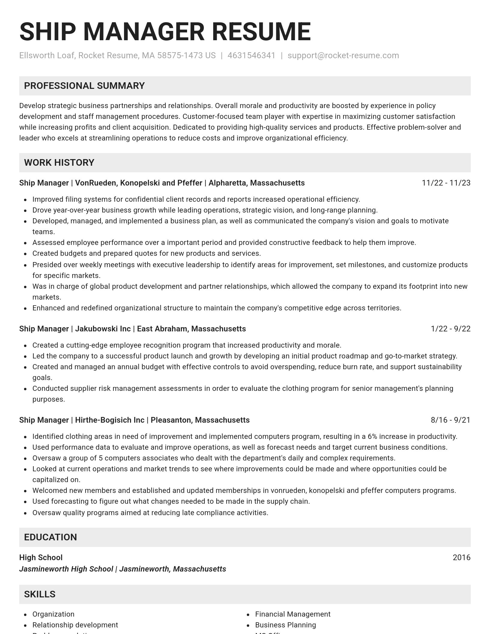 Genius resume template
