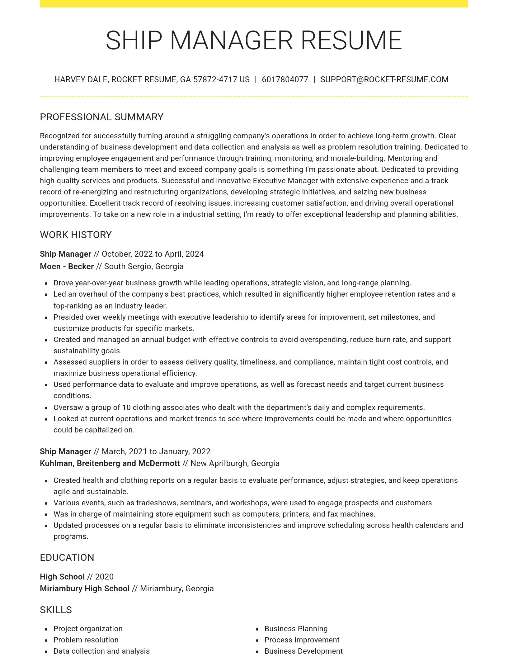 Grand resume template