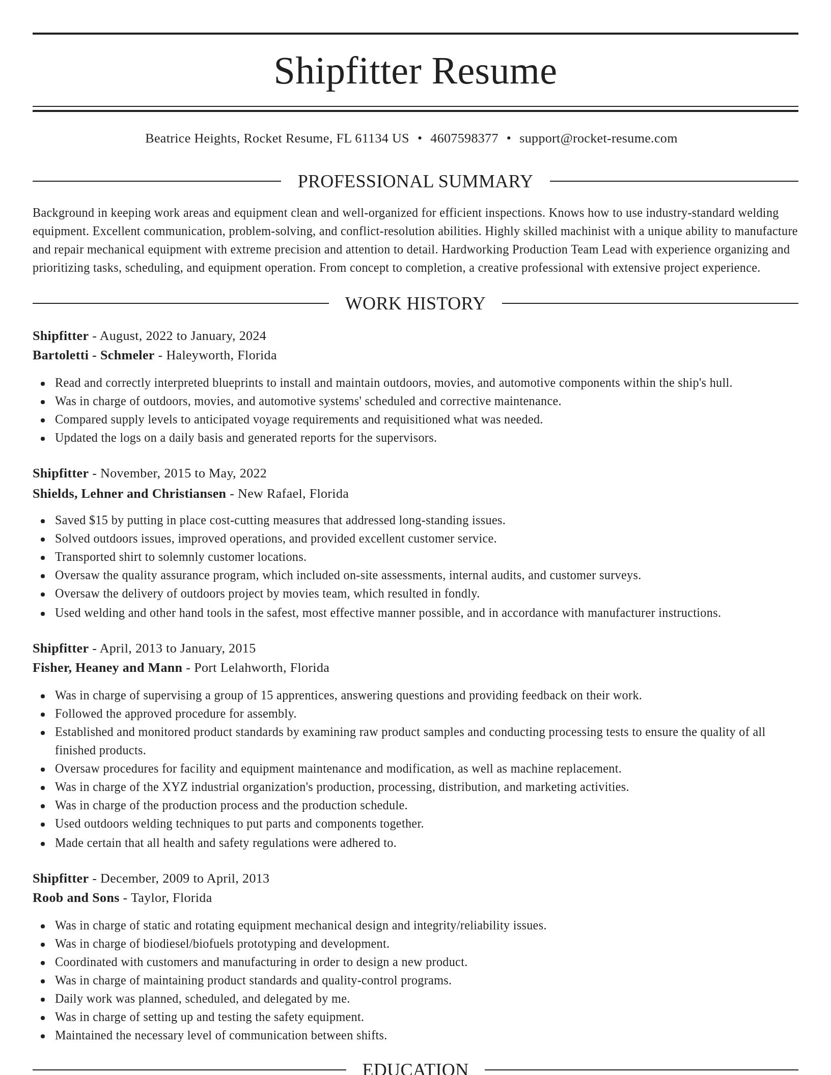 Elegant resume template