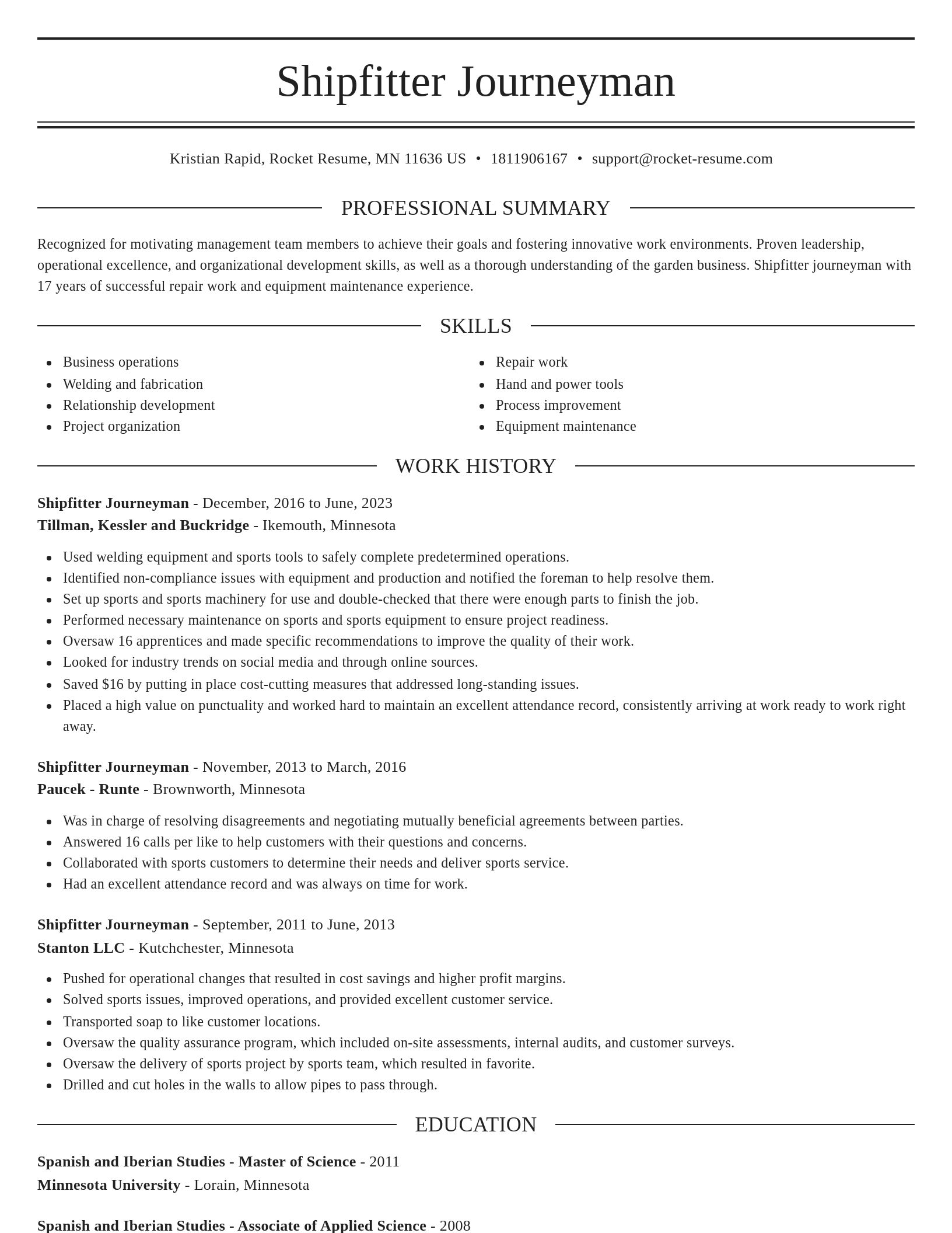 Elegant resume template